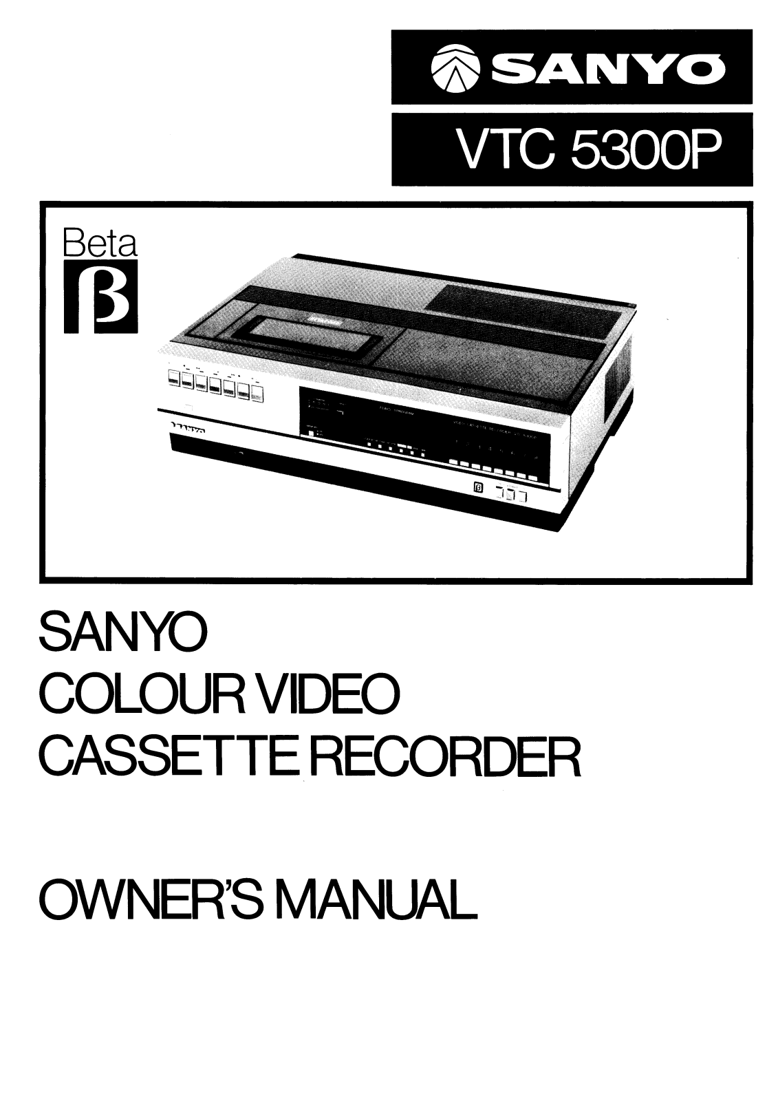 Sanyo VTC-5300P Instruction Manual