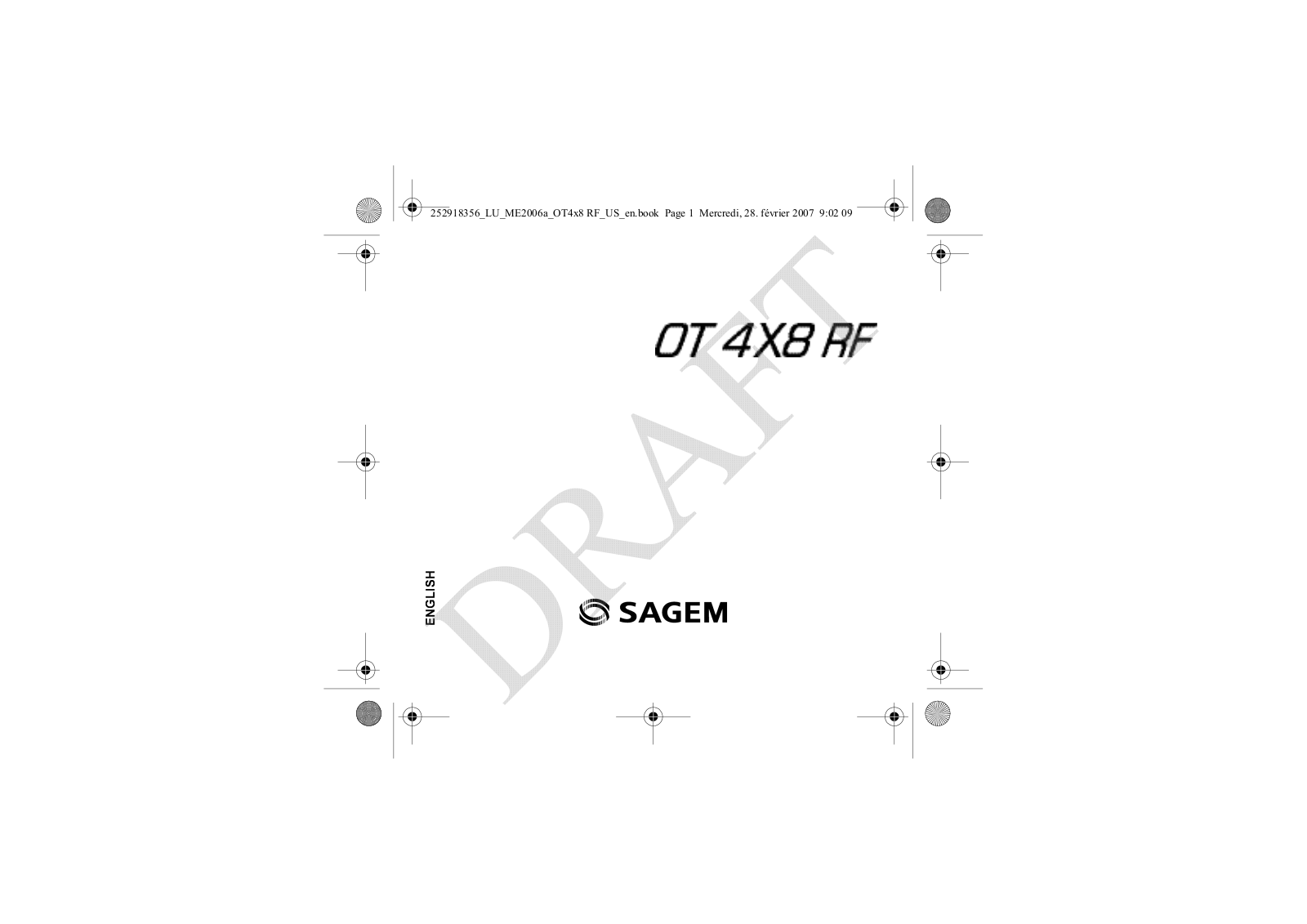 Sagem OT 4X8 RF User Manual