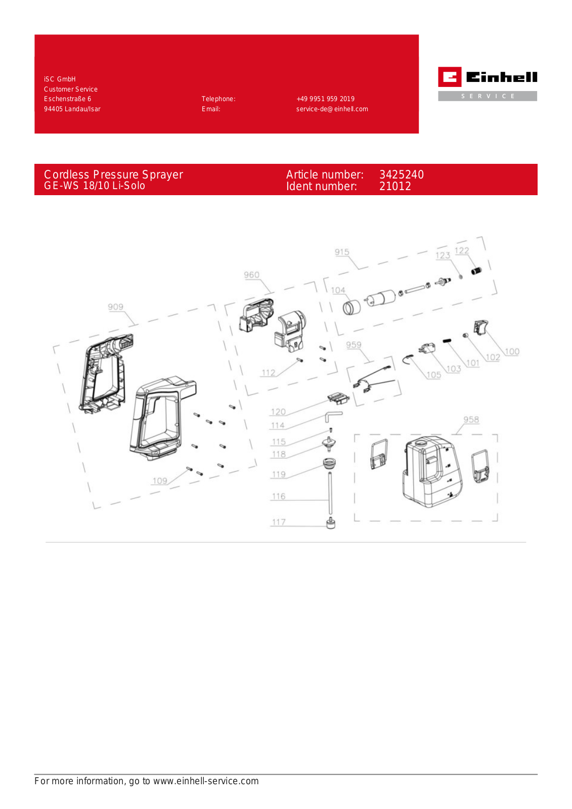 EINHELL GE-WS 18/10 Li-Solo User guide - ManualMachine.com