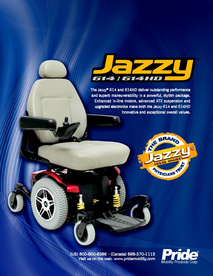 Pride Mobility Jazzy 614 HD, Jazzy 614 User Manual