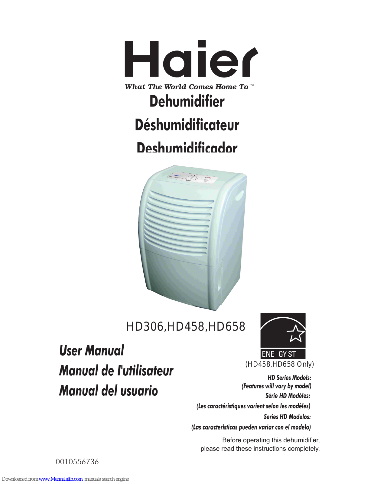 Haier HD658, HD306 User Manual