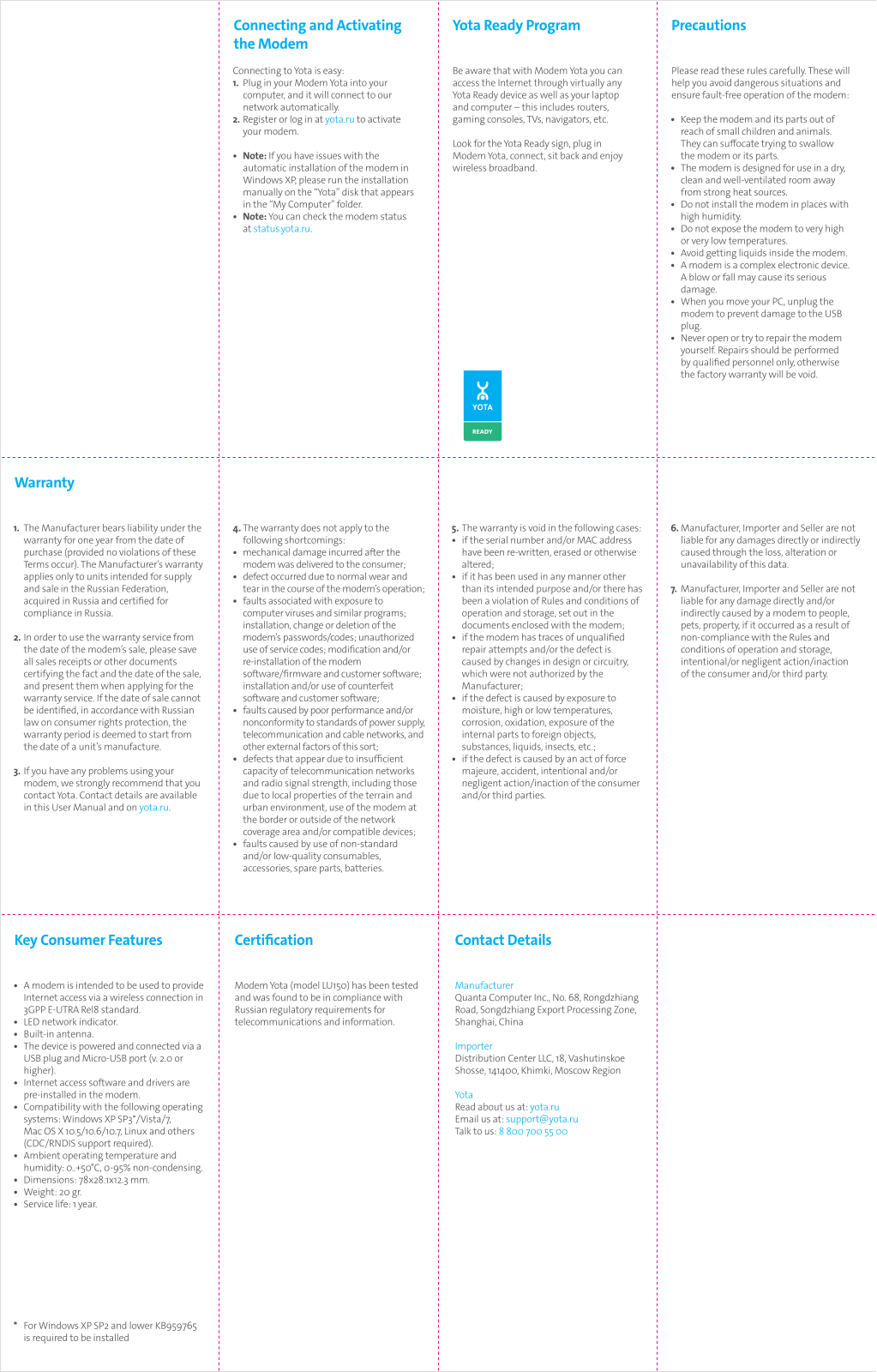 YOTA LU156 User Manual