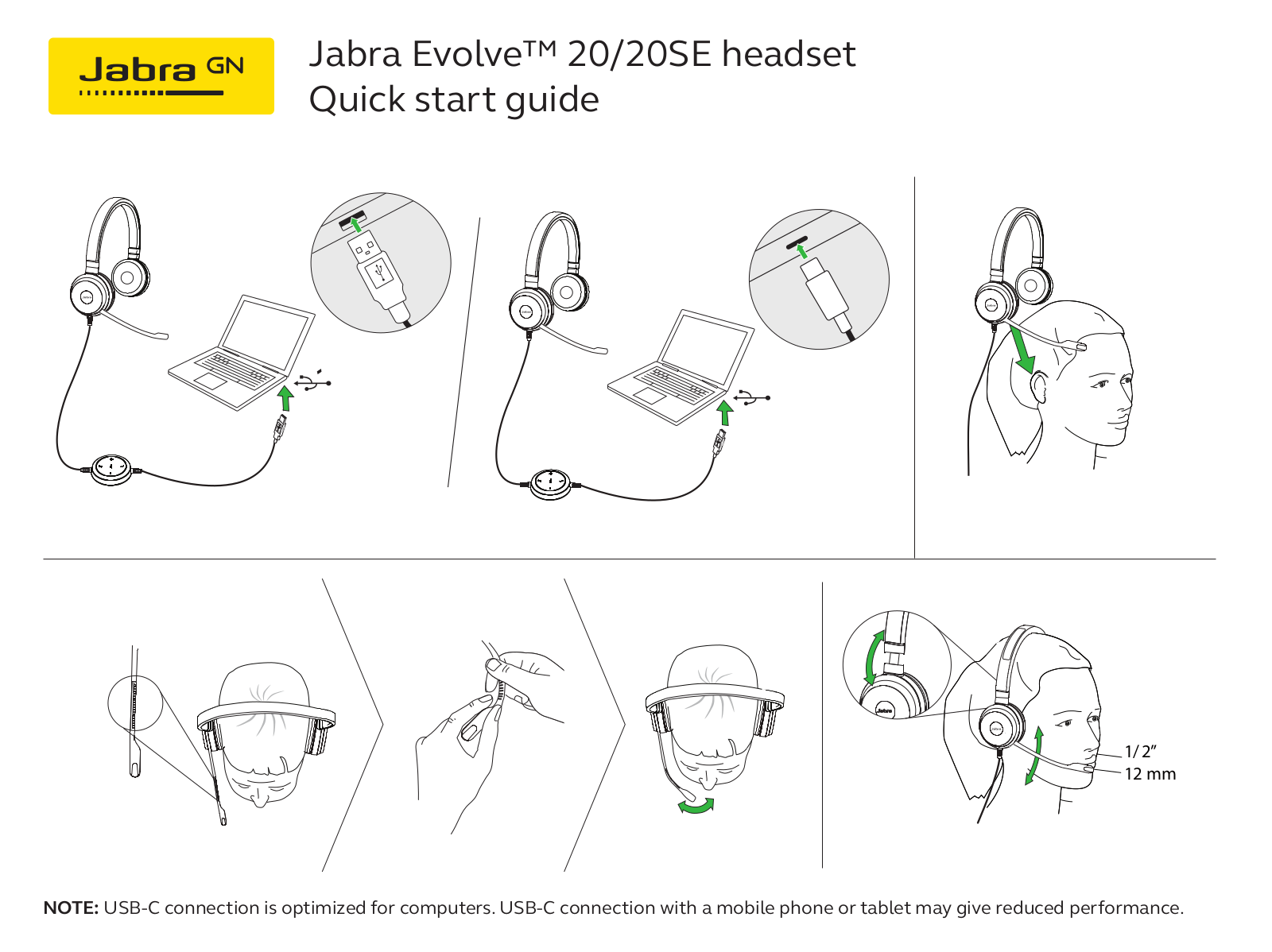 Jabra Evolve 20SE UC operation manual