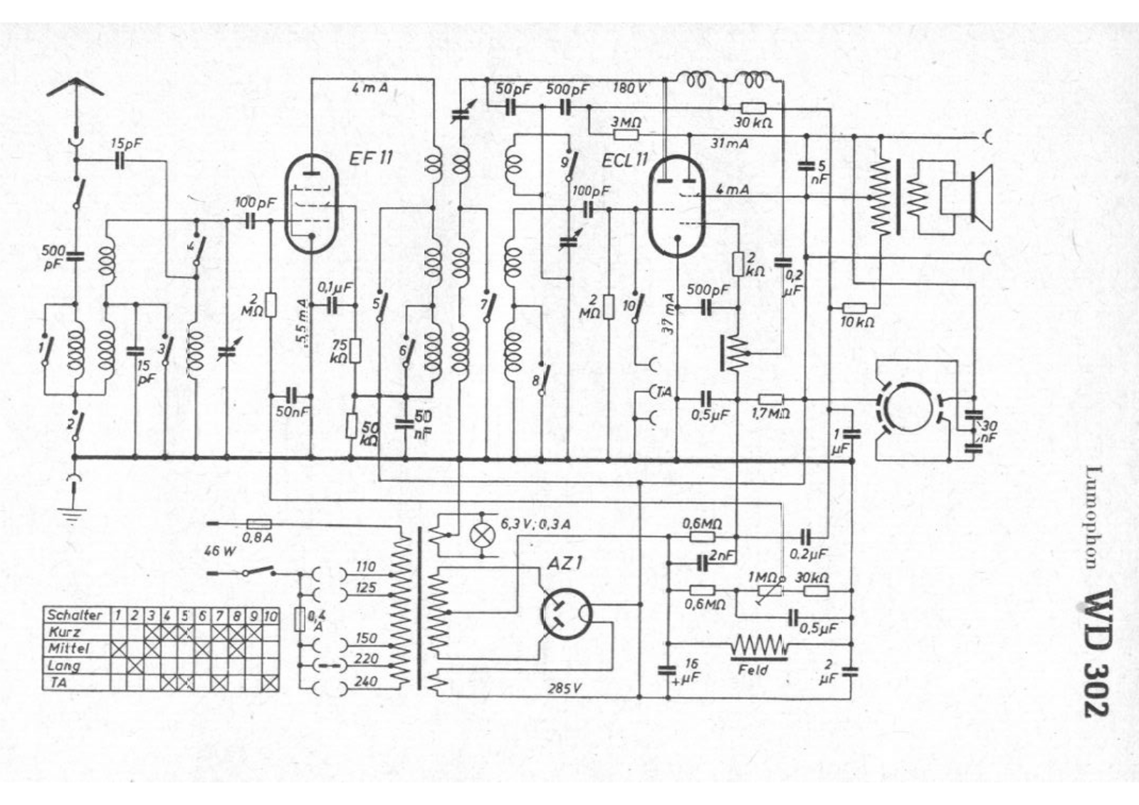 Lumophon wd302 schematic - ManualMachine.com
