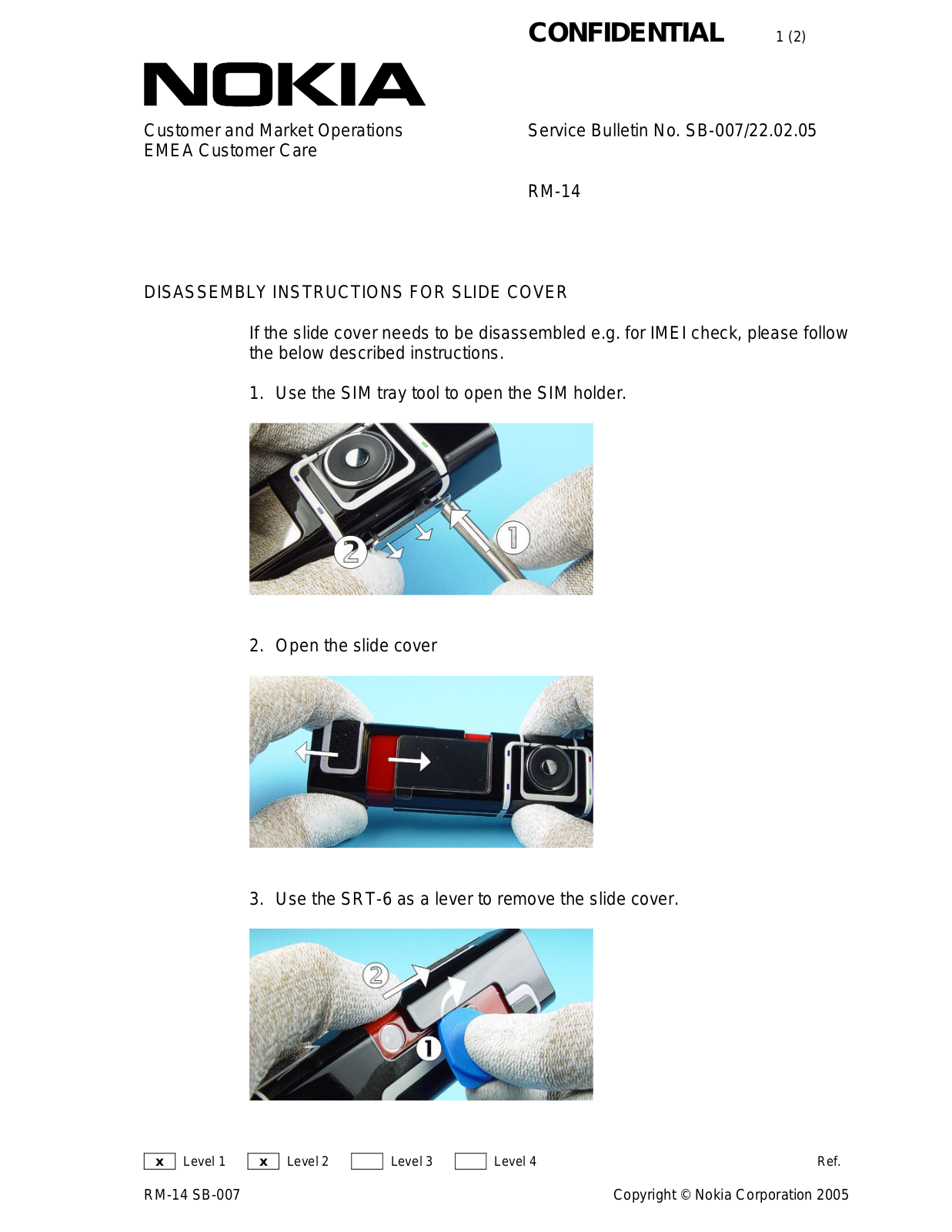 Nokia 7280 RM-14 Schematic