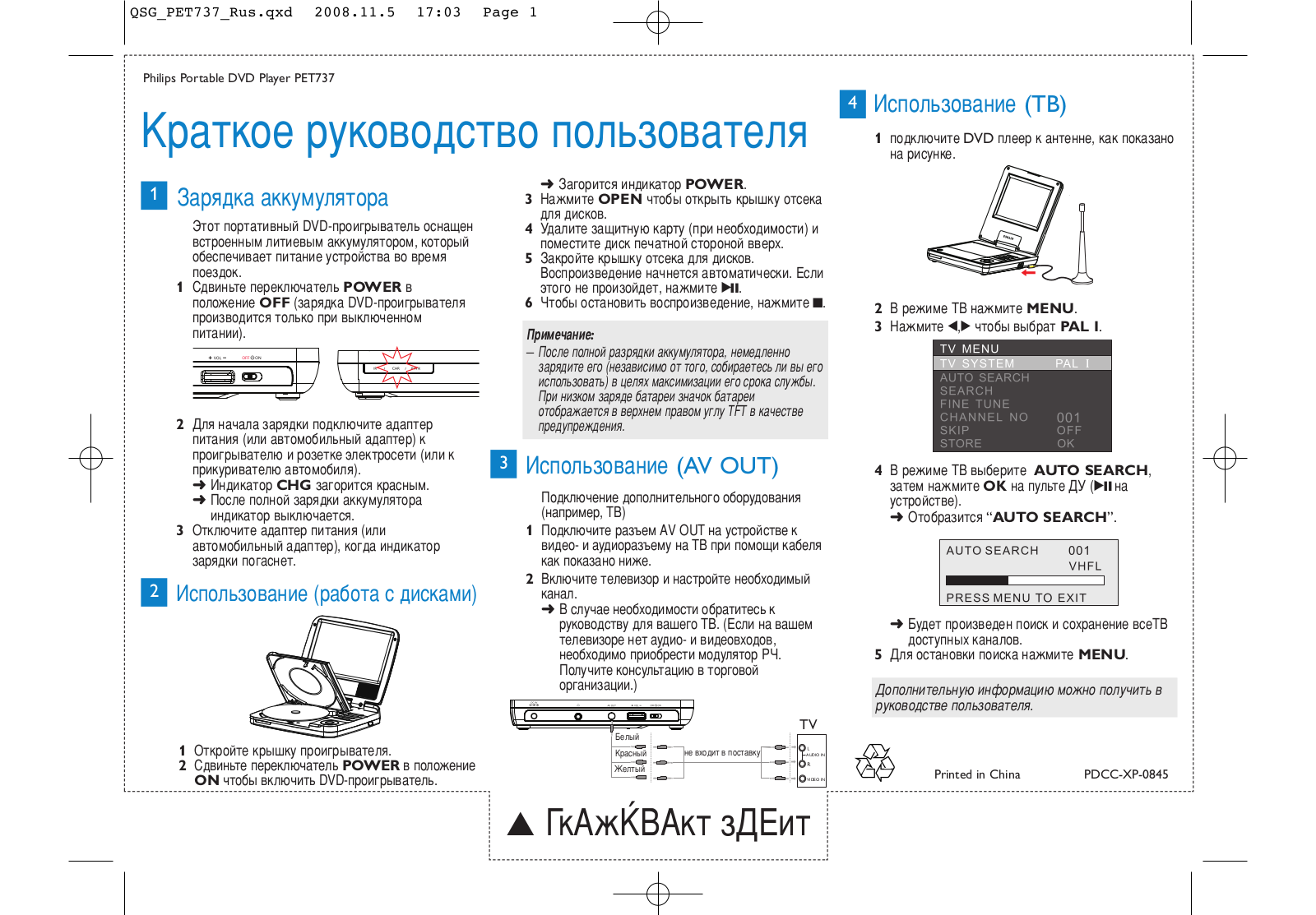 Philips PET737 User Manual