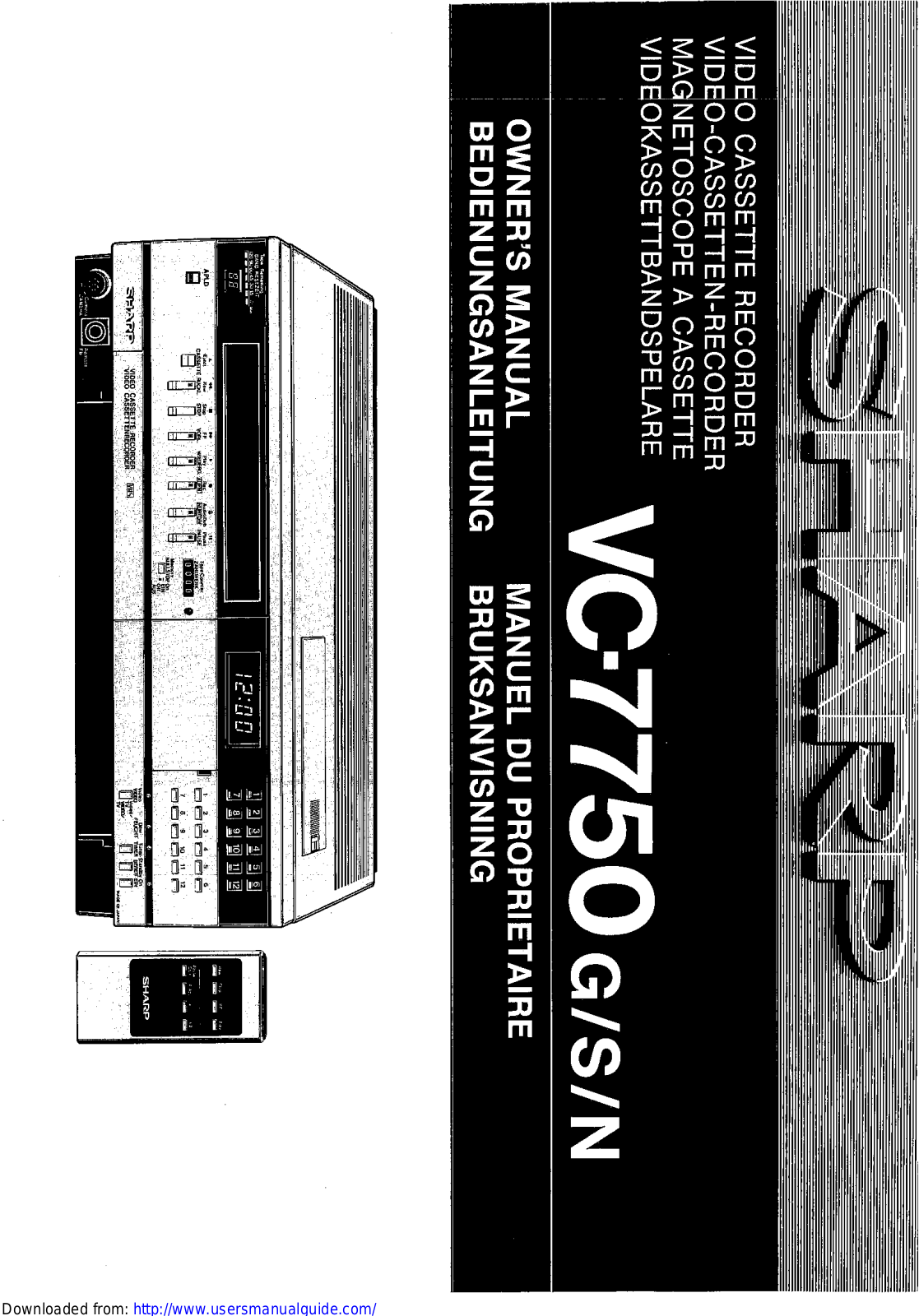 SHARP VC-7750G/S/N User Manual