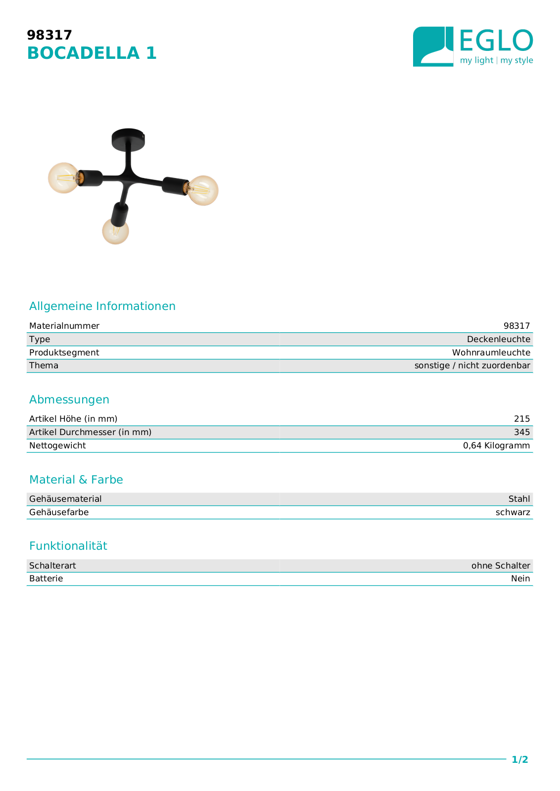 Eglo 98317 Service Manual