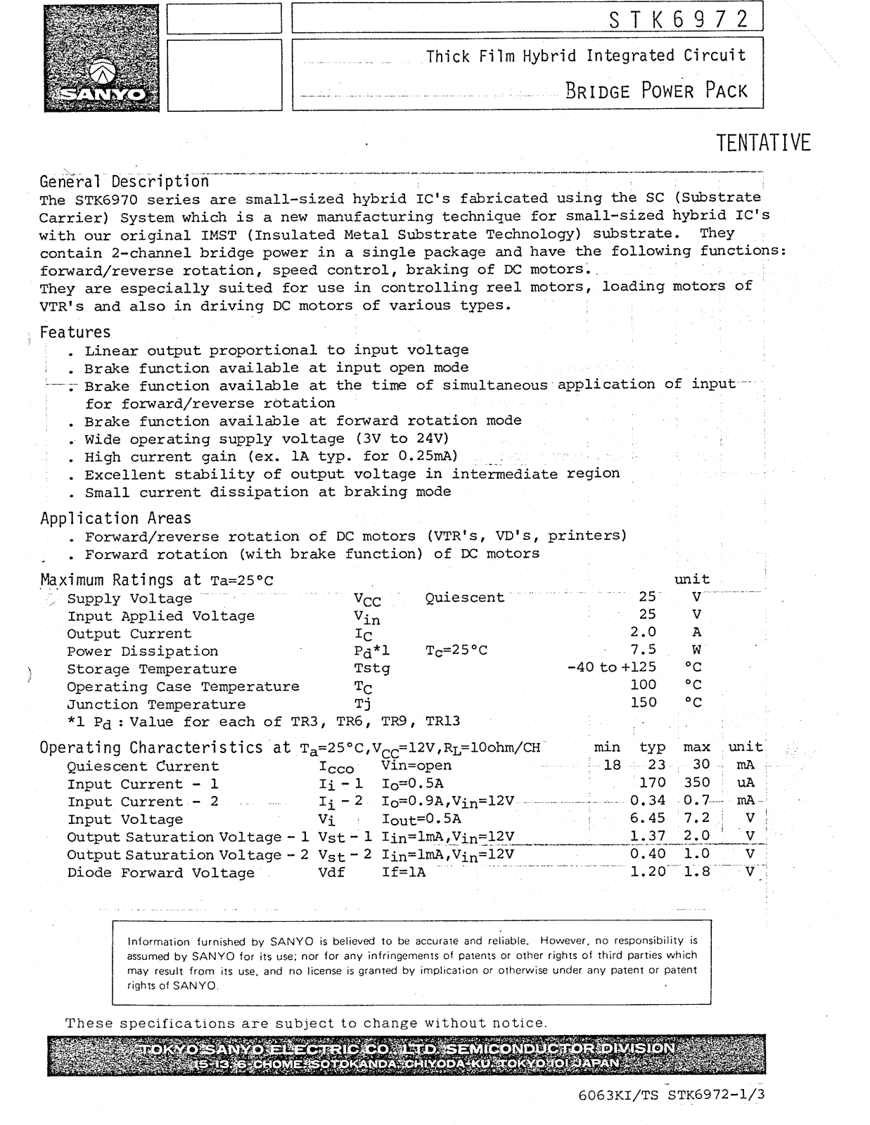 Datasheet STK6972 Specification - ManualMachine.com