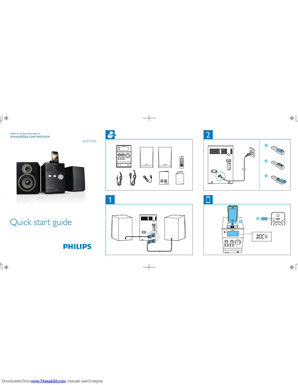 Philips DCM3100/12, DCM3100 Quick Start Manual - ManualMachine.com