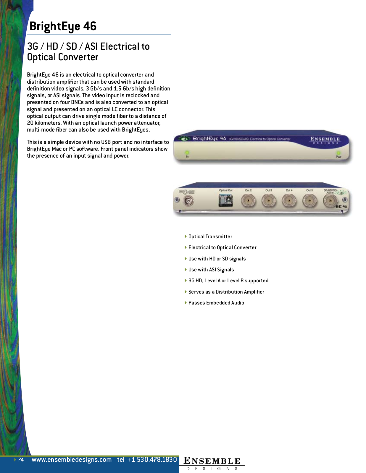 Ensemble Designs BE-46 Specifications