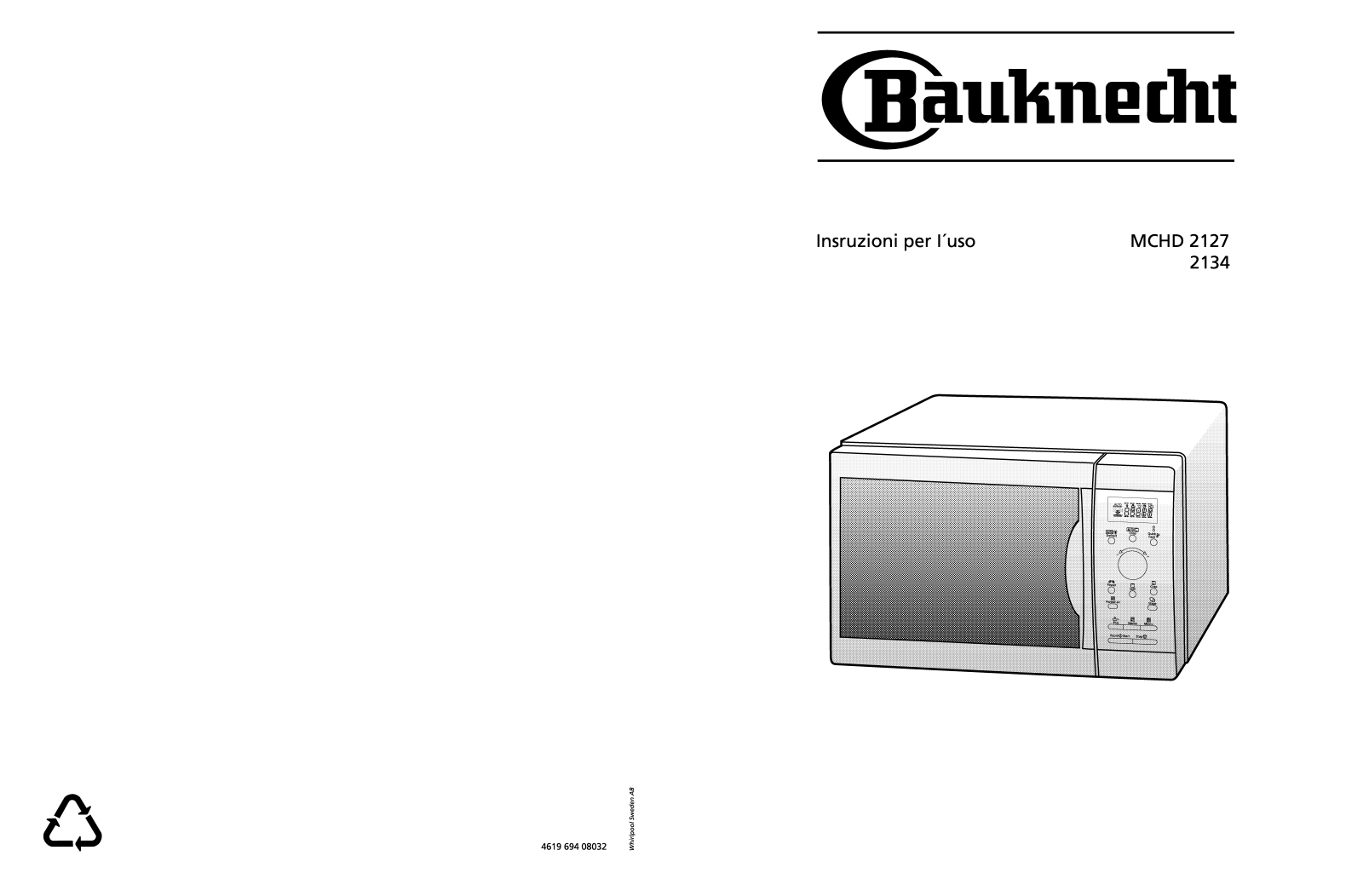 Whirlpool MCHD 2134 WS User Manual