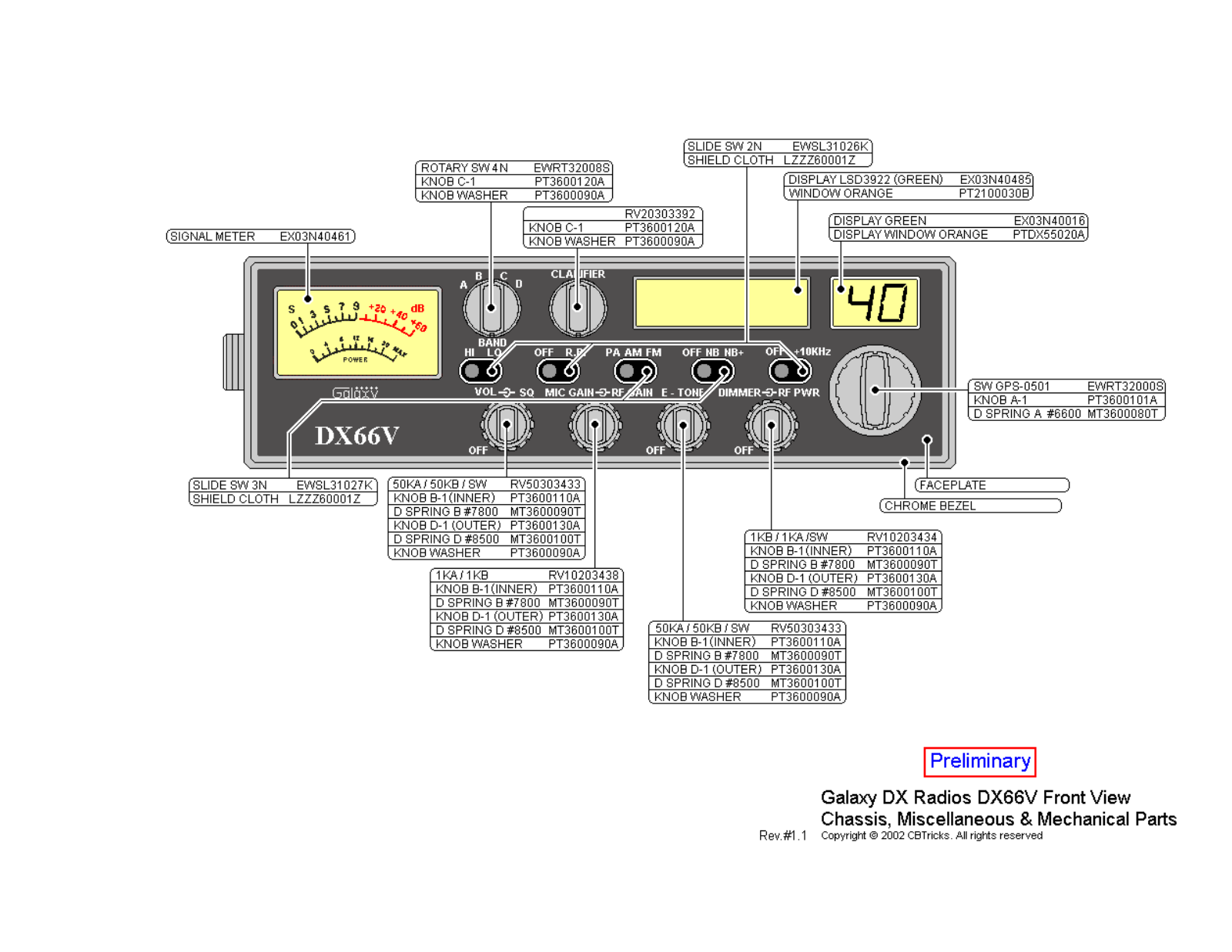 Galaxy dx66 Parts