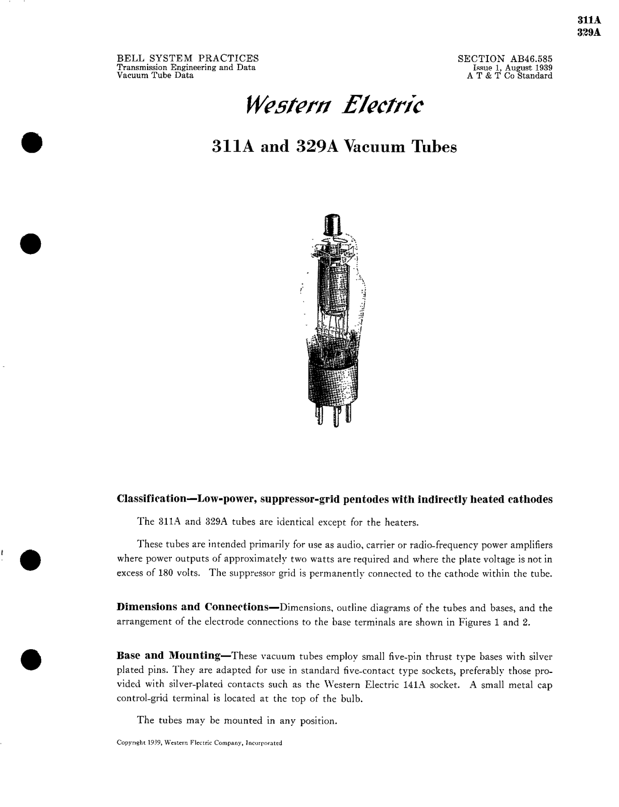 Western Electric 329-A Brochure