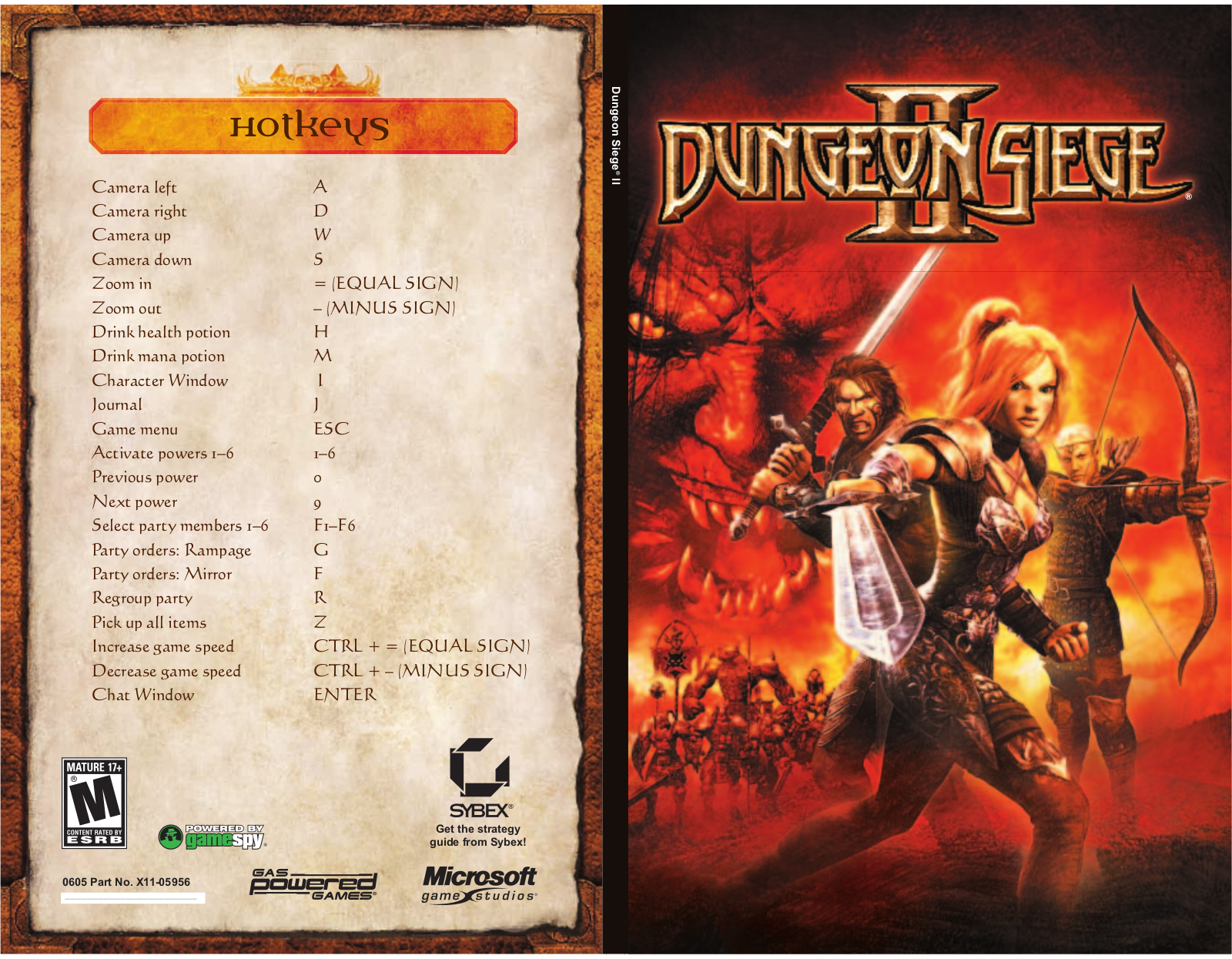 Games PC DUNGEON SIEGE II User Manual