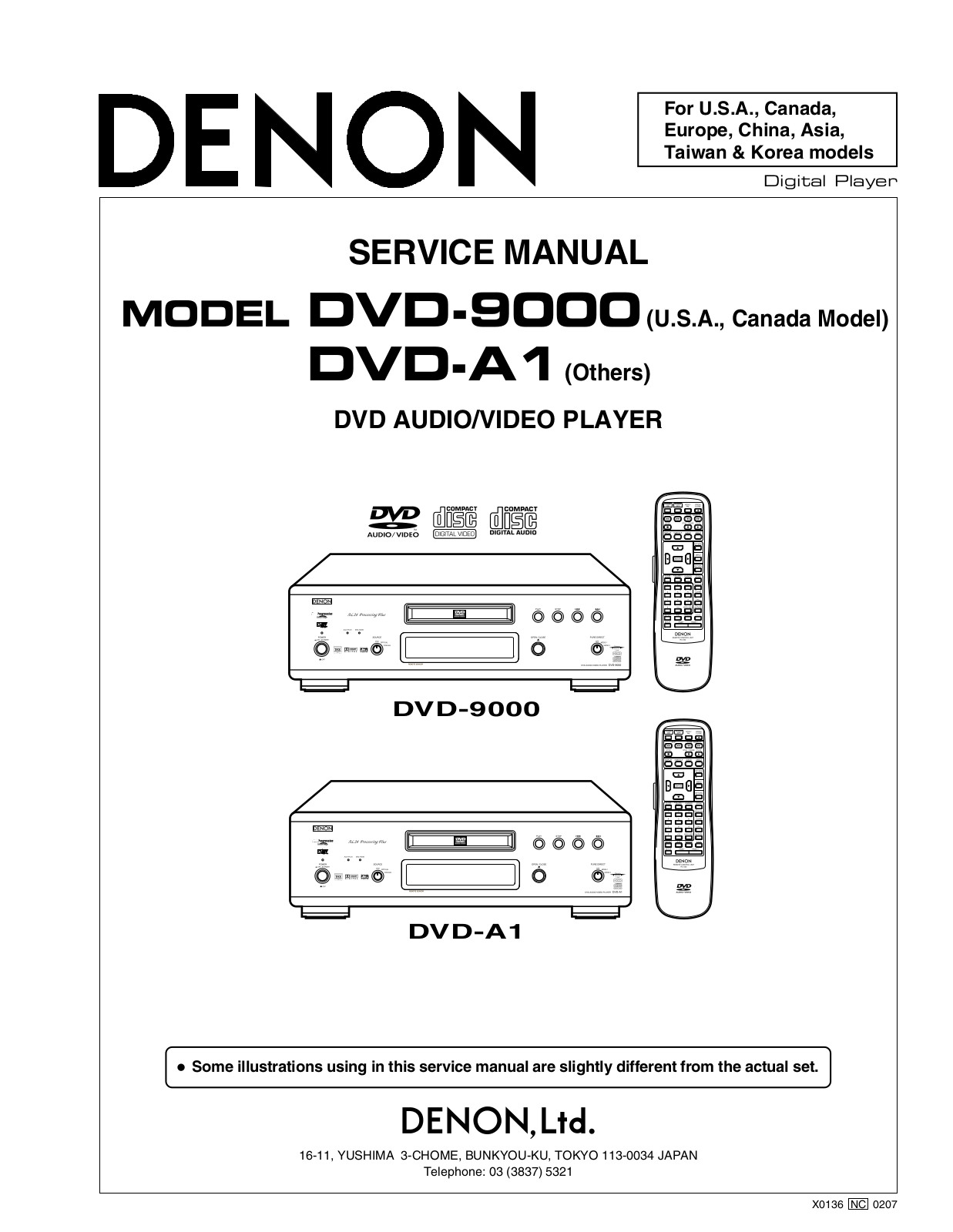 Denon DVD-9000, DVD-A1 Service Manual