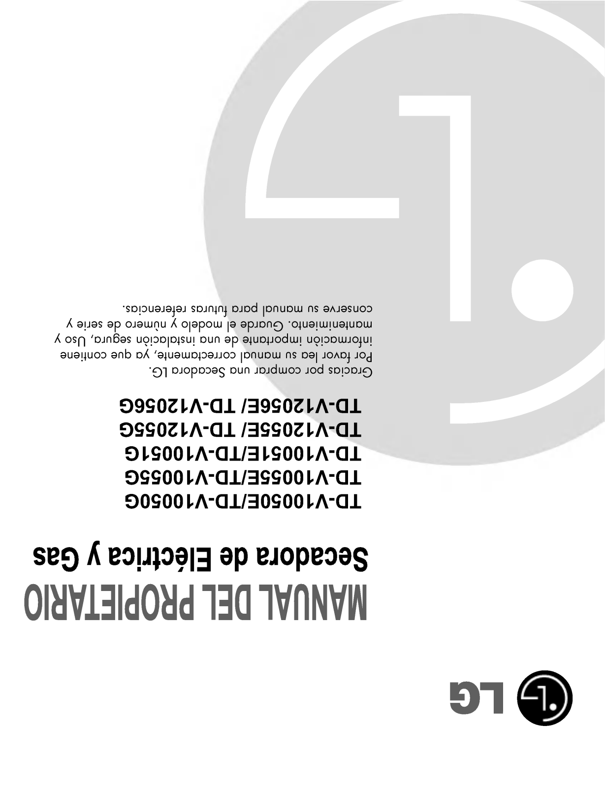 LG TD-V10055G Owner's Manual