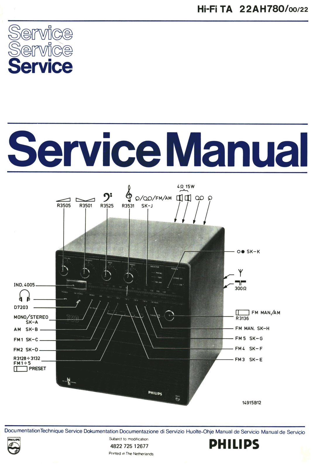 Philips AH-780 Service Manual