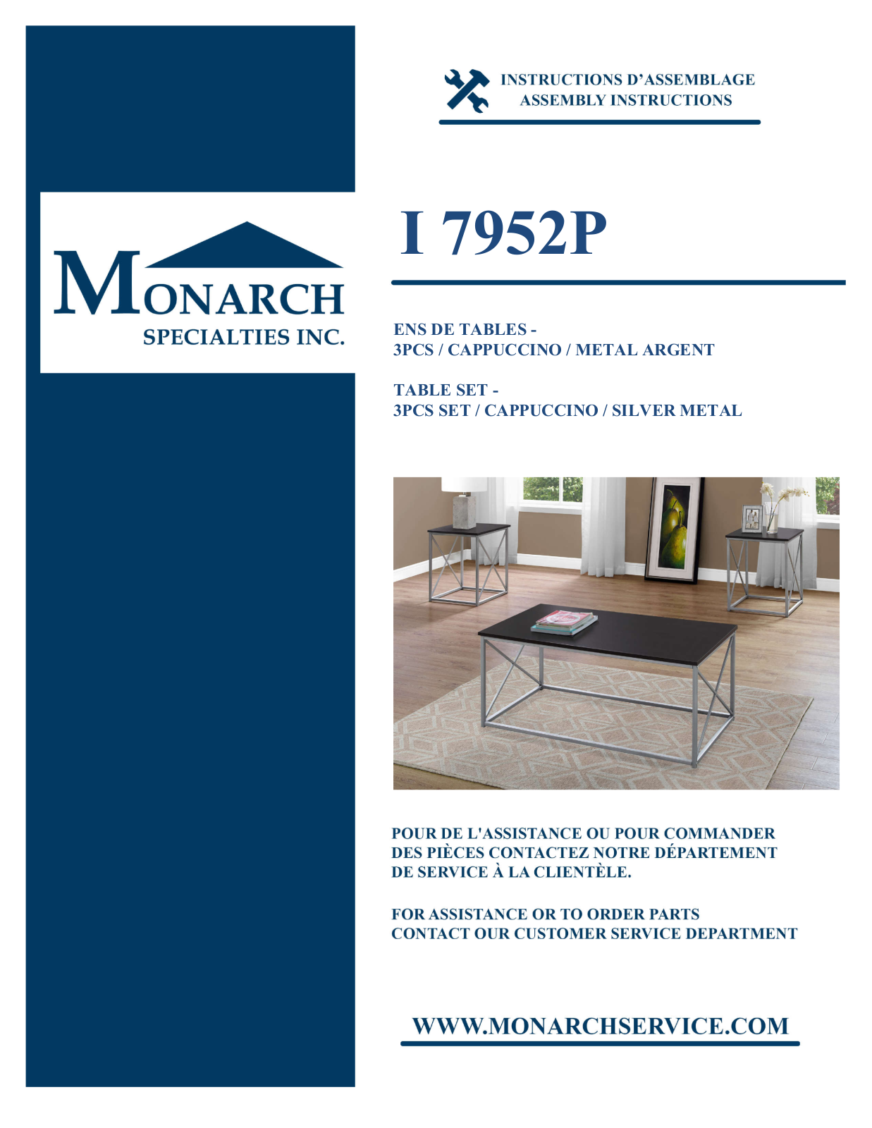 Monarch I7952P Assembly Guide - ManualMachine.com