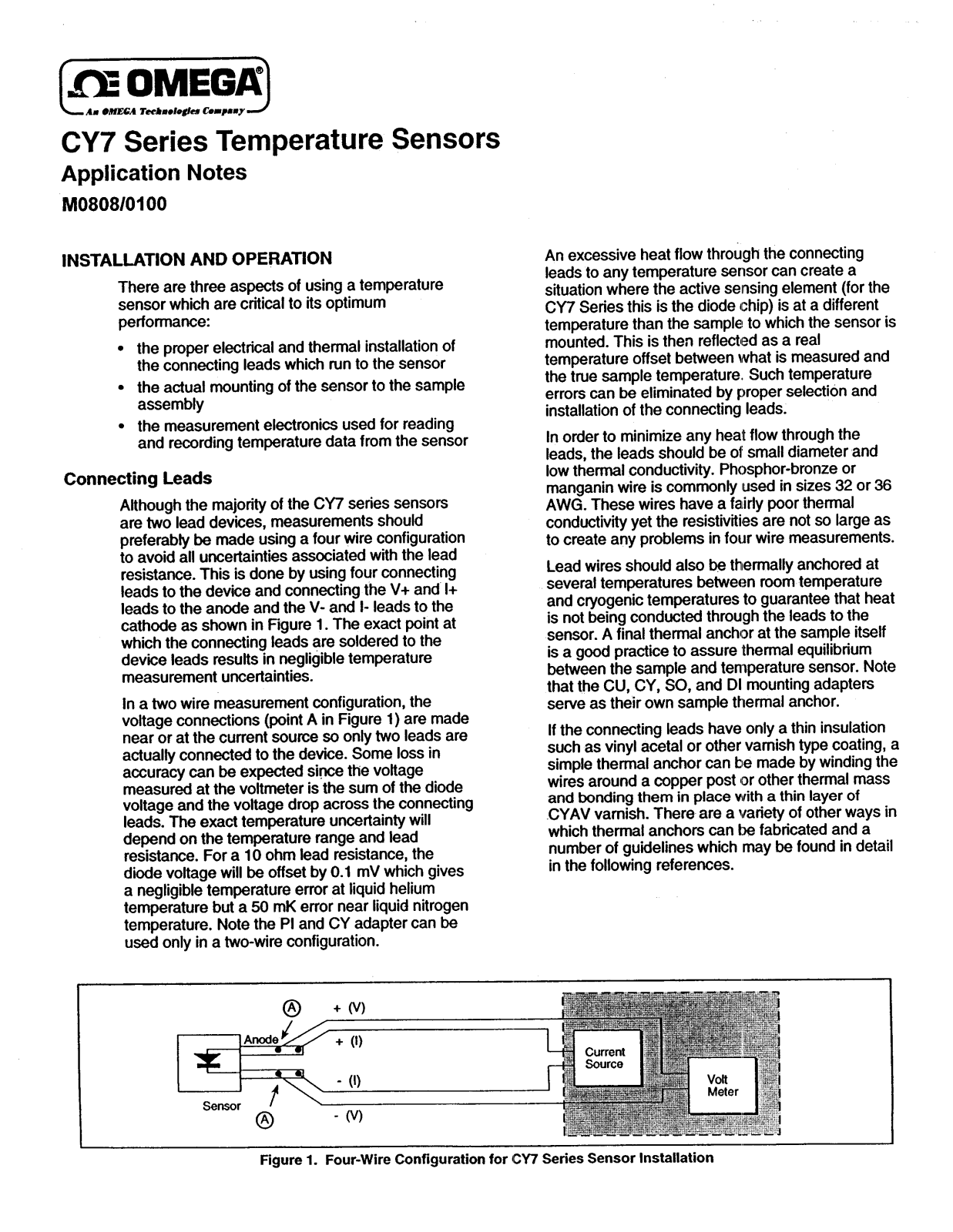 Omega Products CY7-BO Installation  Manual