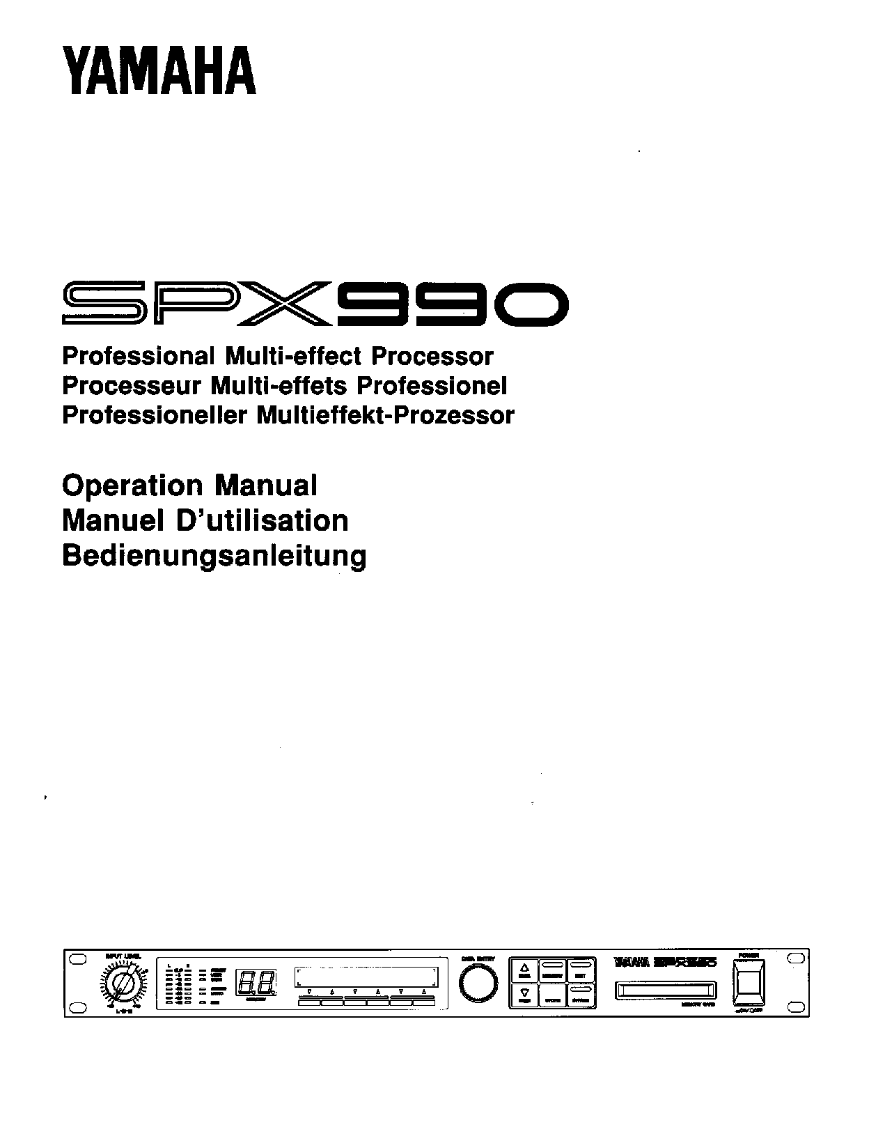 Yamaha SPX990 User Manual