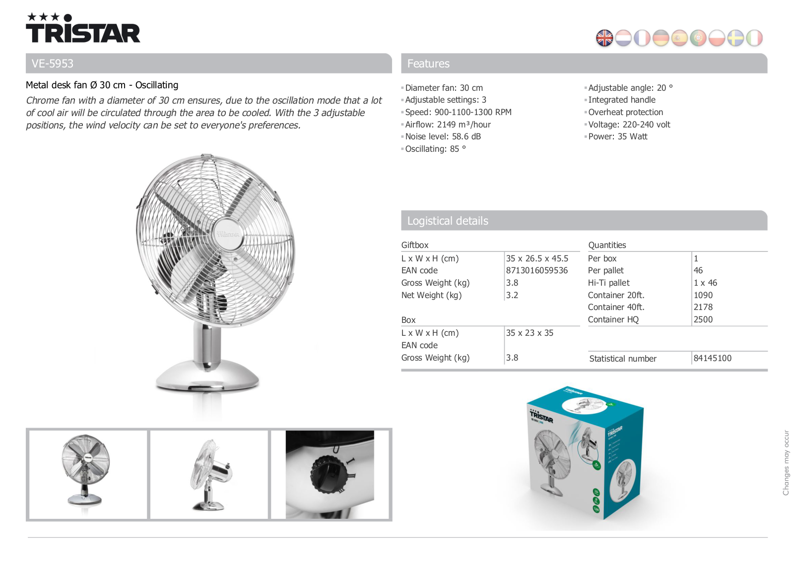 Tristar VE-5953 User Manual