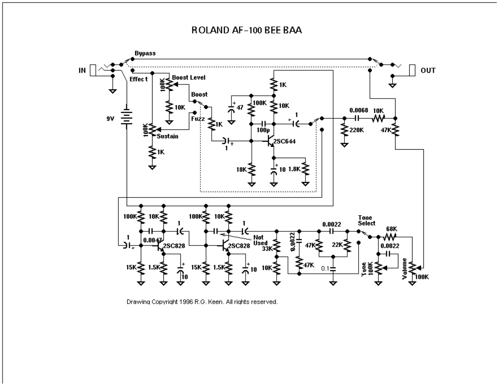 Roland af 100 schematic