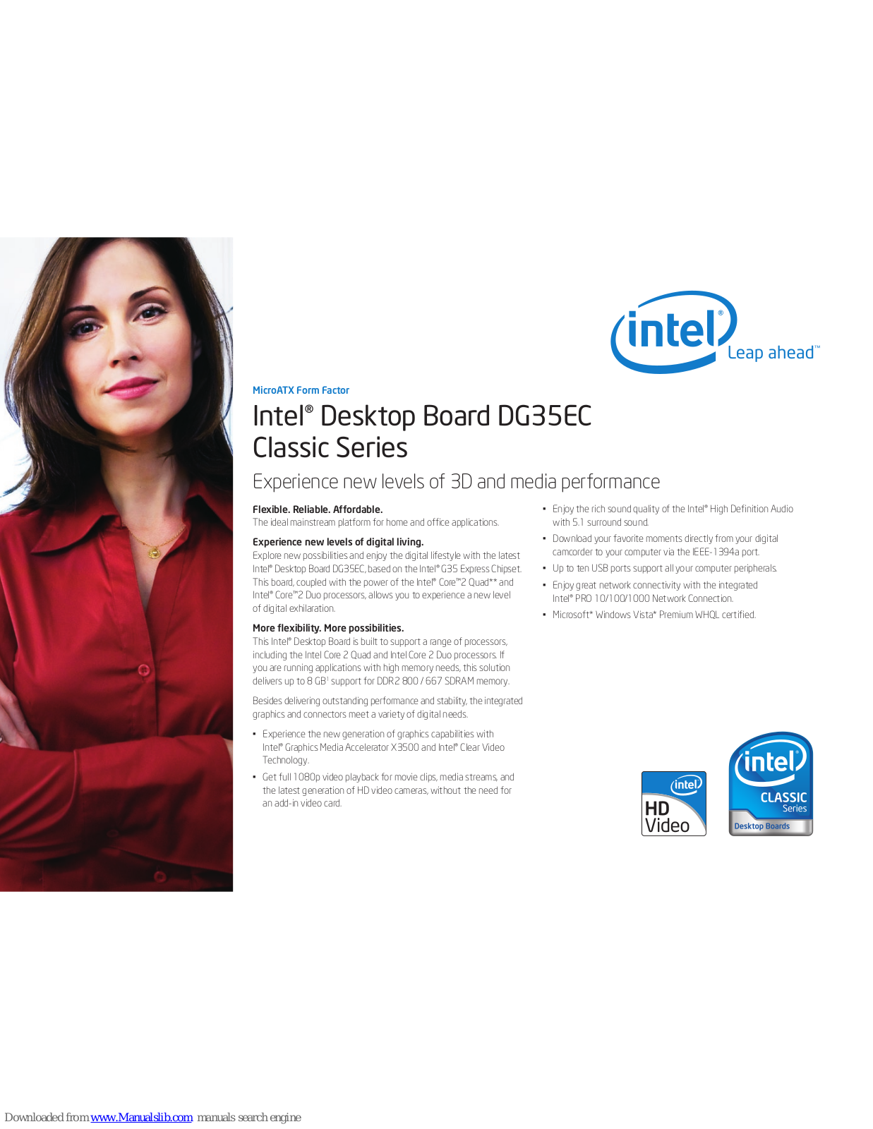 Intel DG35EC Classic Series Soecifications