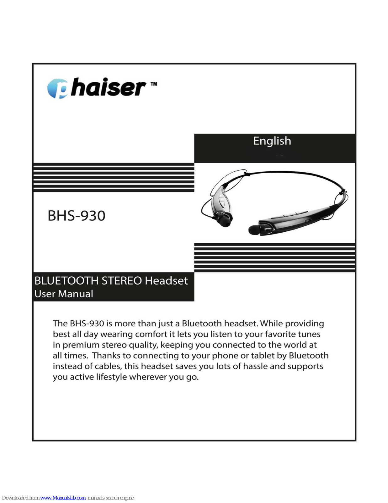 phaiser BHS-930 User Manual