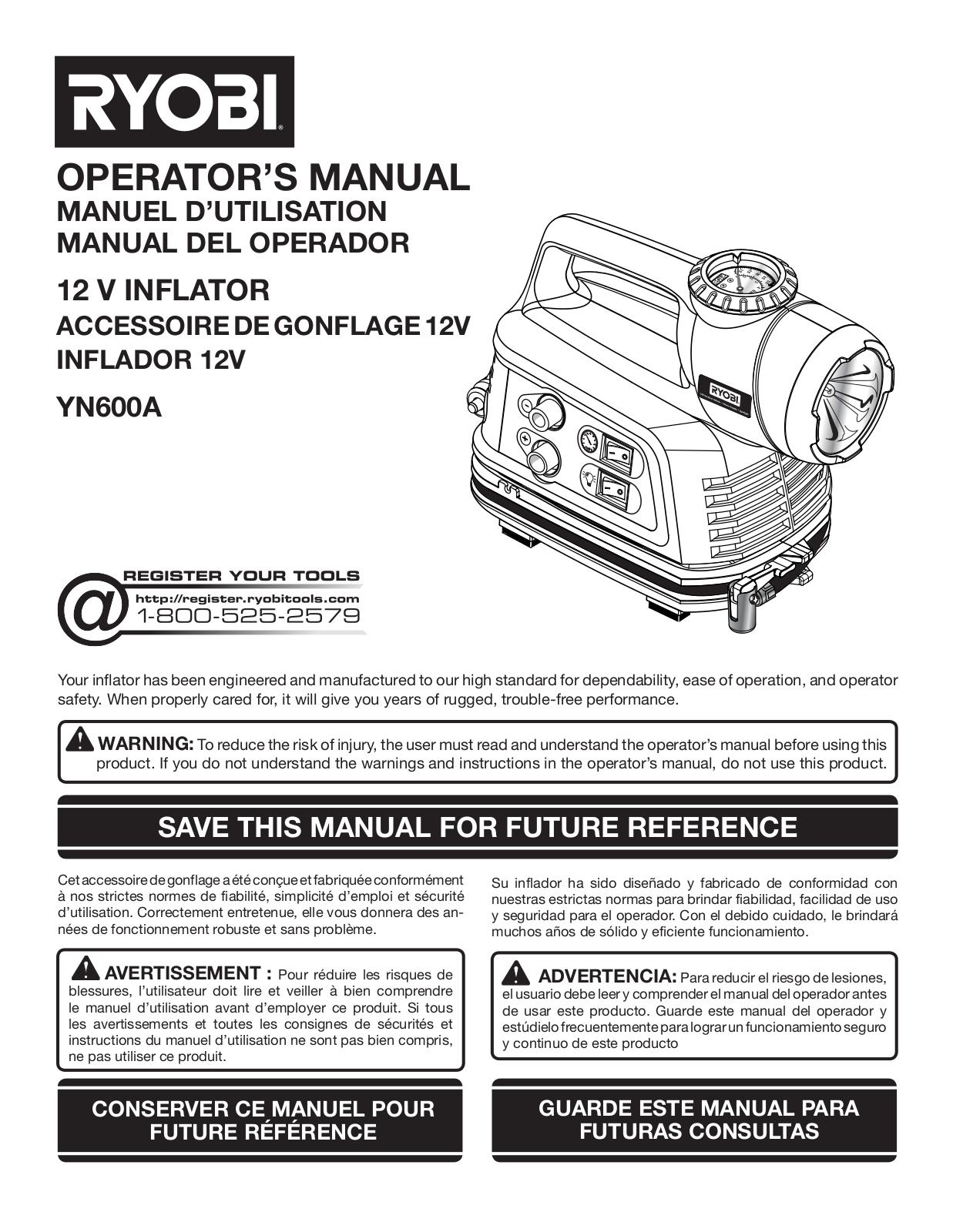 Ryobi YN600A User Manual