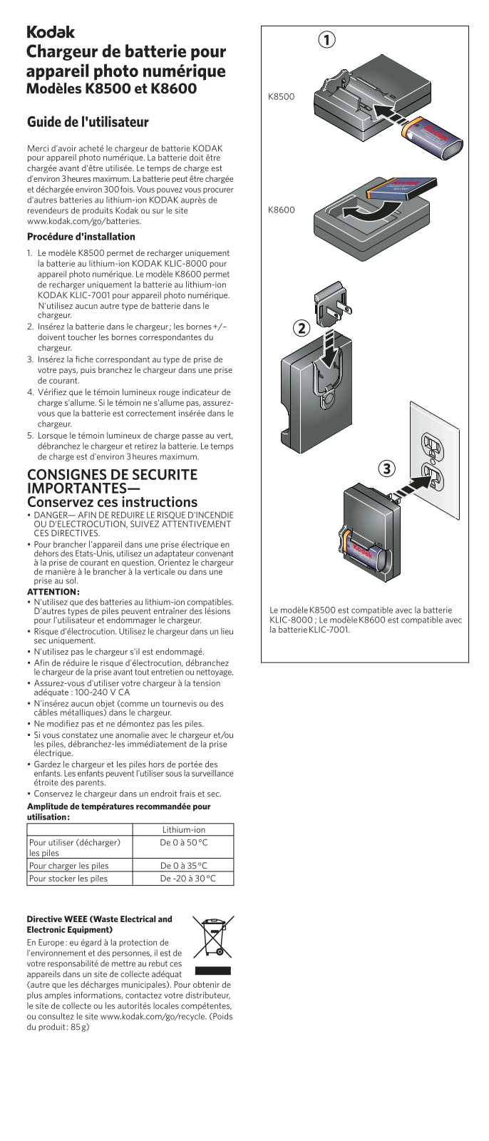 KODAK K8500, K8600 User Manual