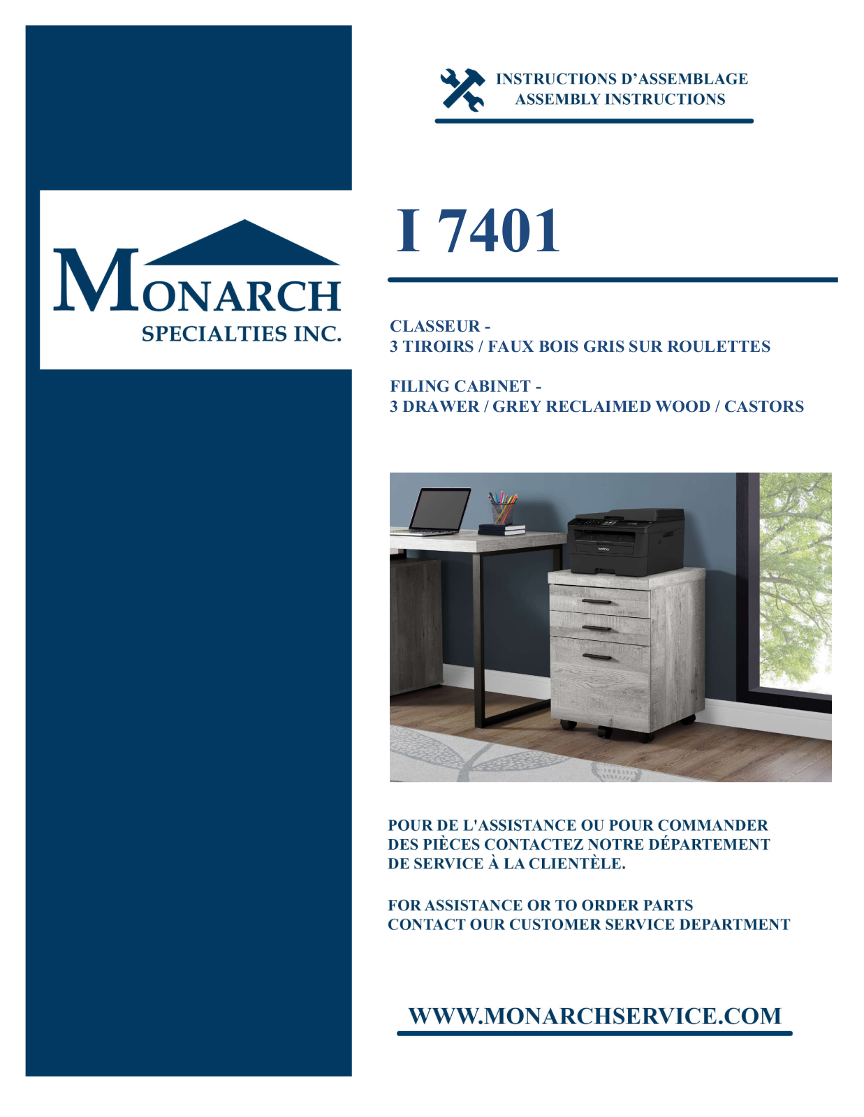 Monarch I7401 Assembly Guide