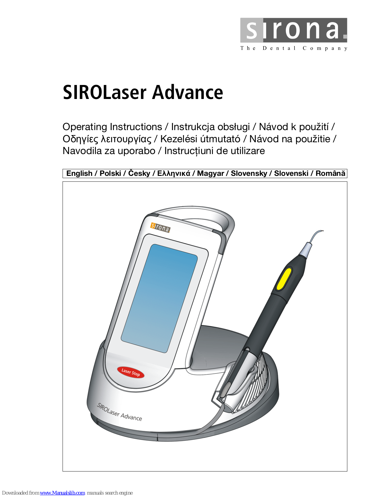 Sirona SiroLaser advance Operating Instructions Manual