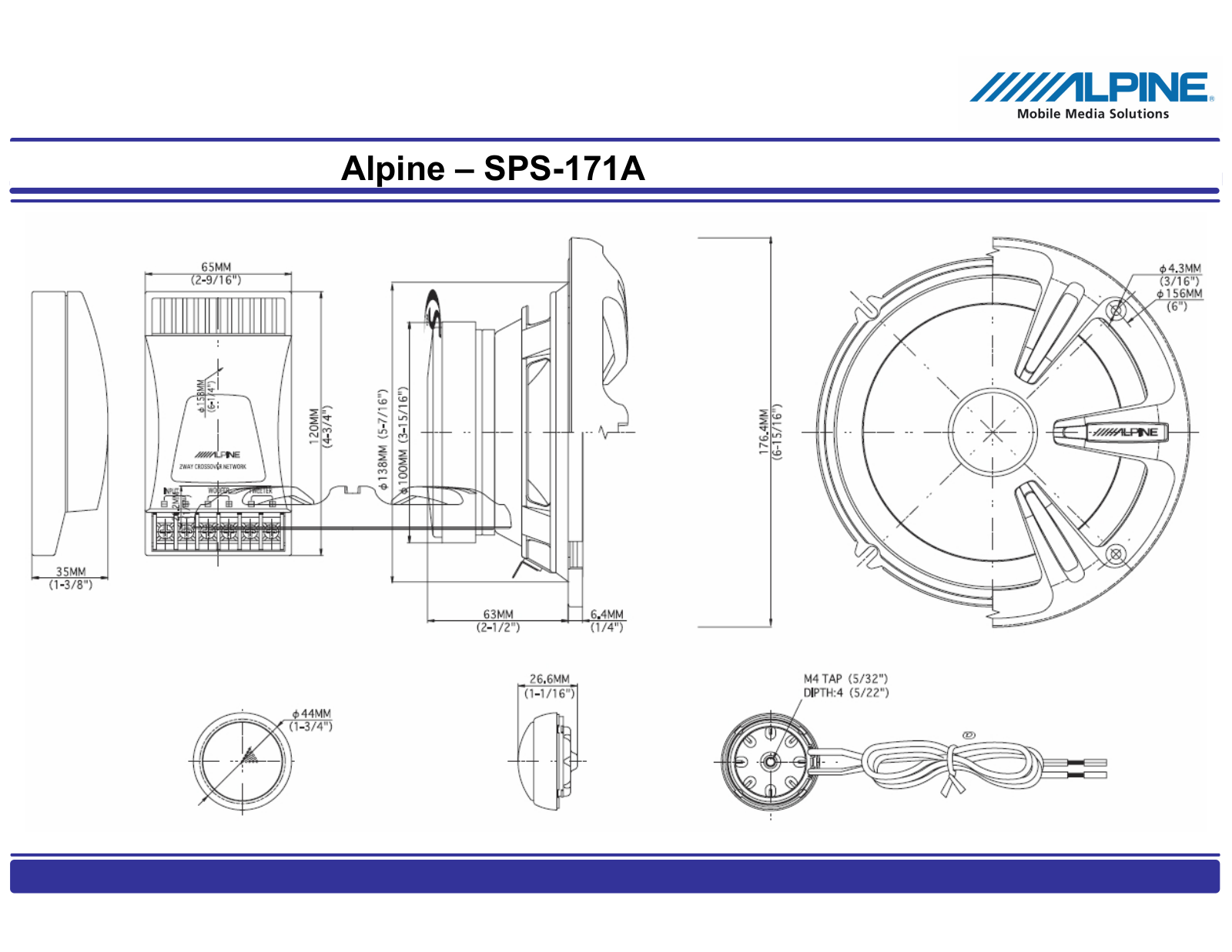 Alpine SPS-171A User Manual