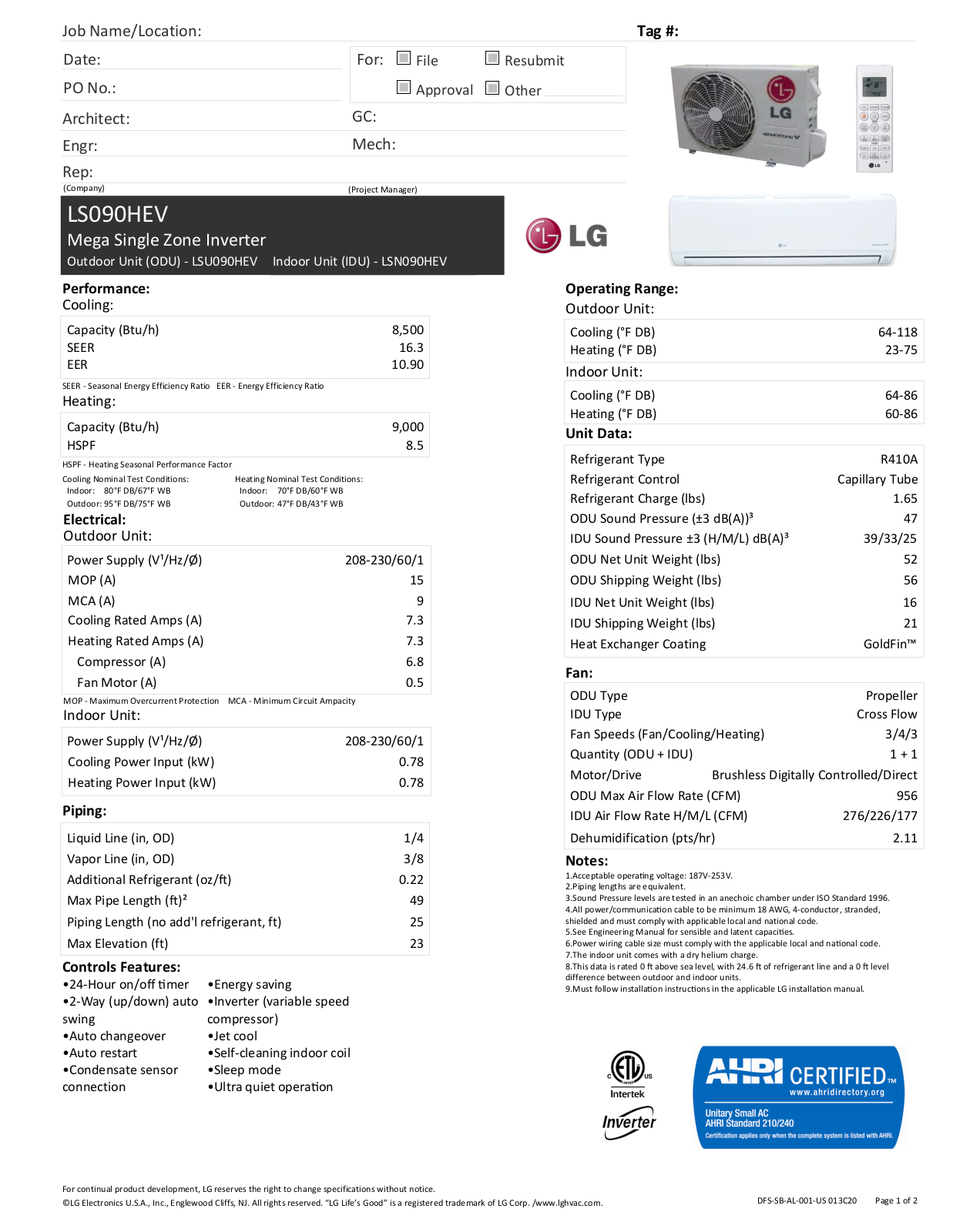 LG LS090HEV User Manual