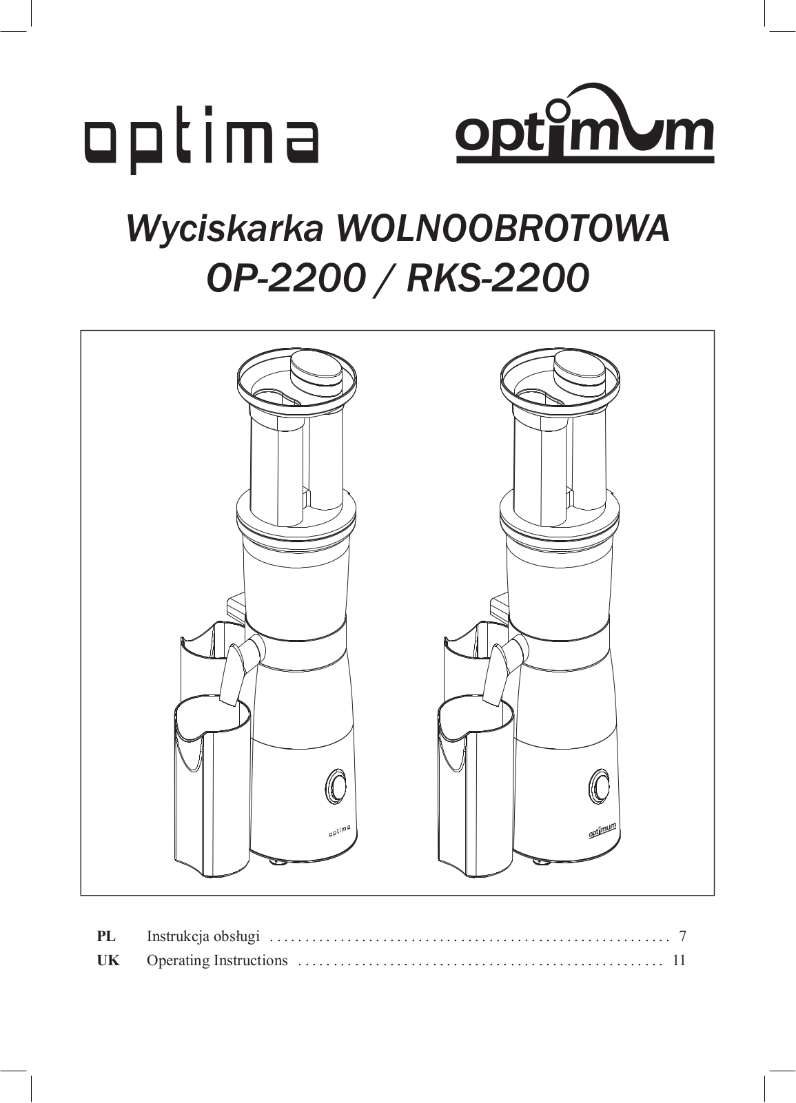 OPTIMUM RKS-2200 User guide - ManualMachine.com