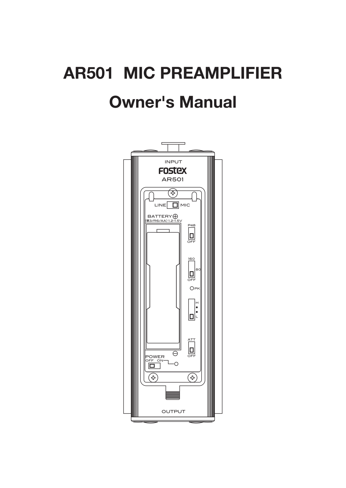 Fostex AR501 Owners Manual