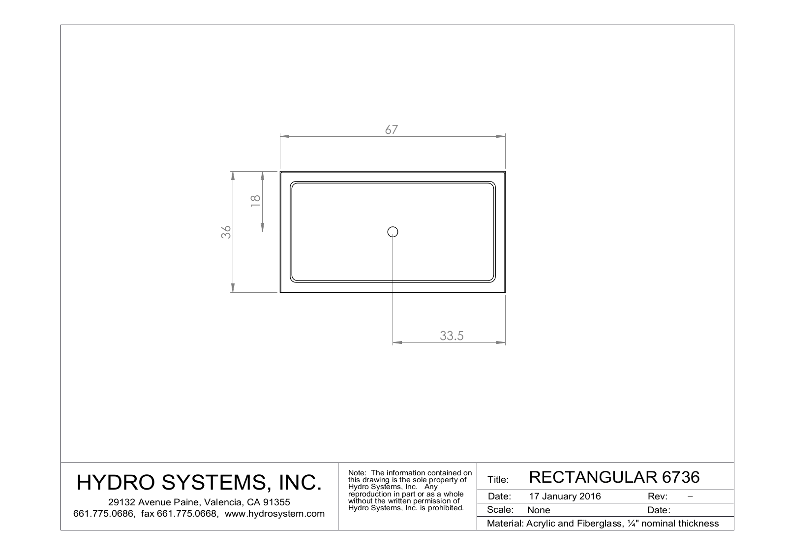 Hydro Systems 6736 Shematics