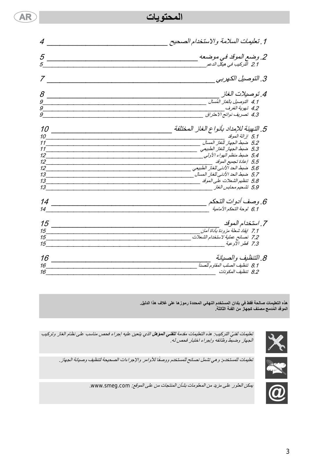 Smeg P64ESBE User manual