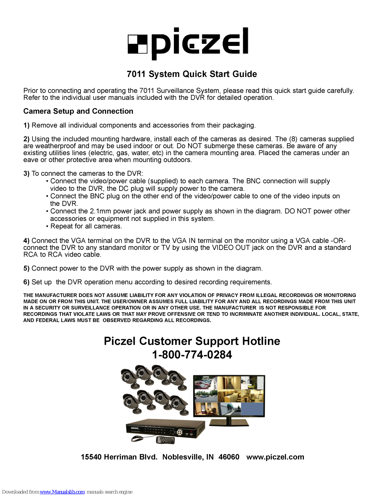 Piczel 7011 Quick Start Manual - ManualMachine.com