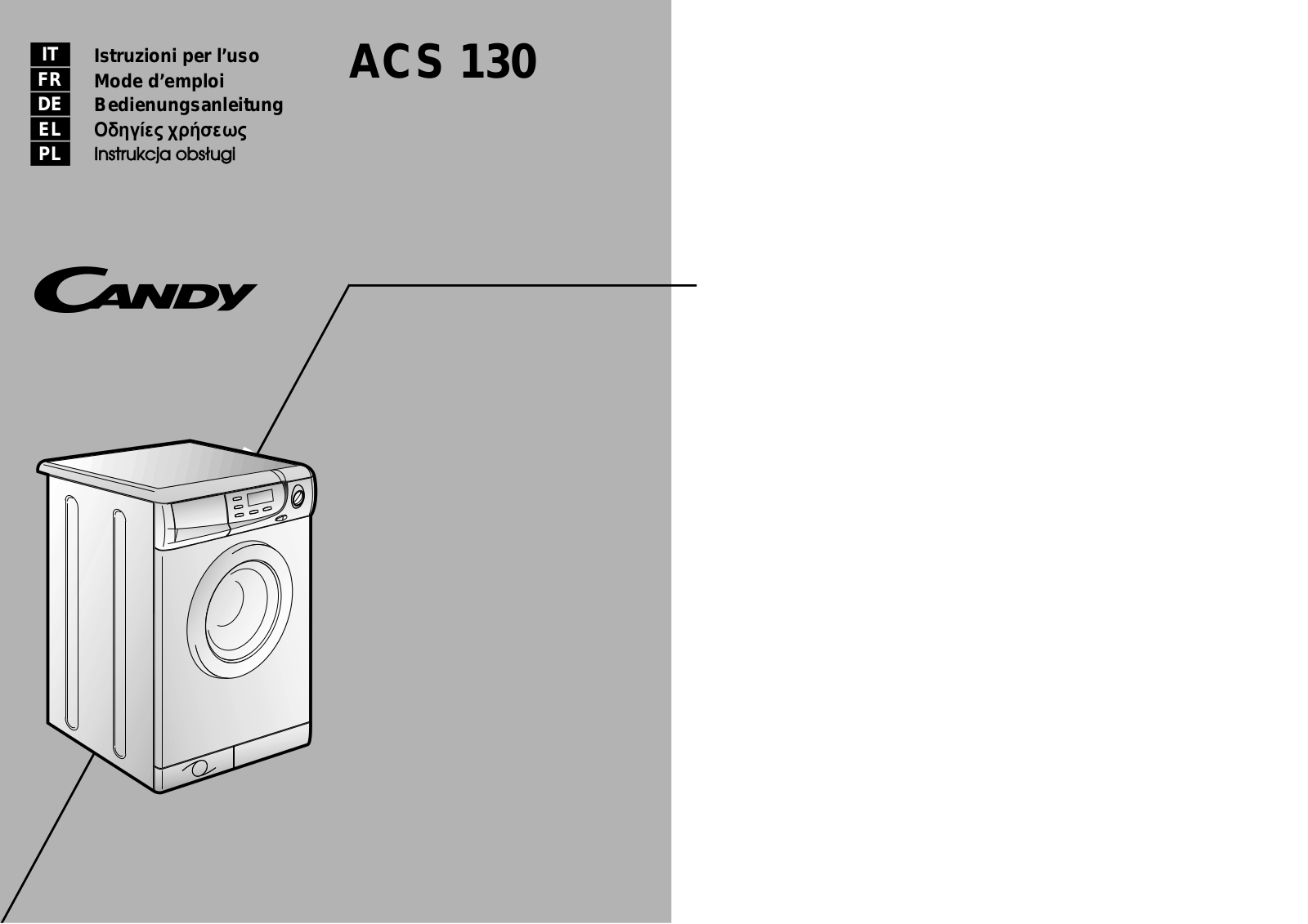 CANDY ACSP130 User Manual