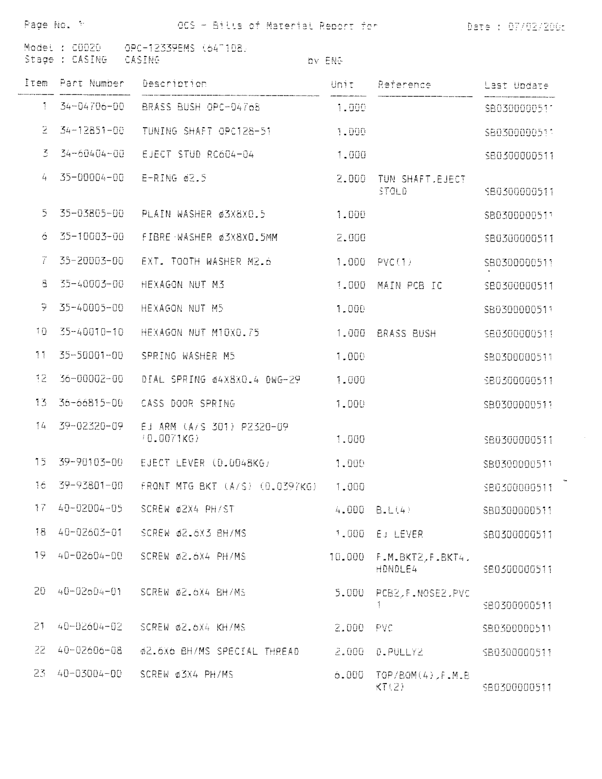 Vitek VT-3641 Part List