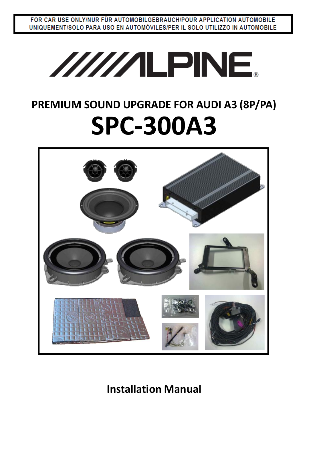 Alpine SPC-300A3 User Manual