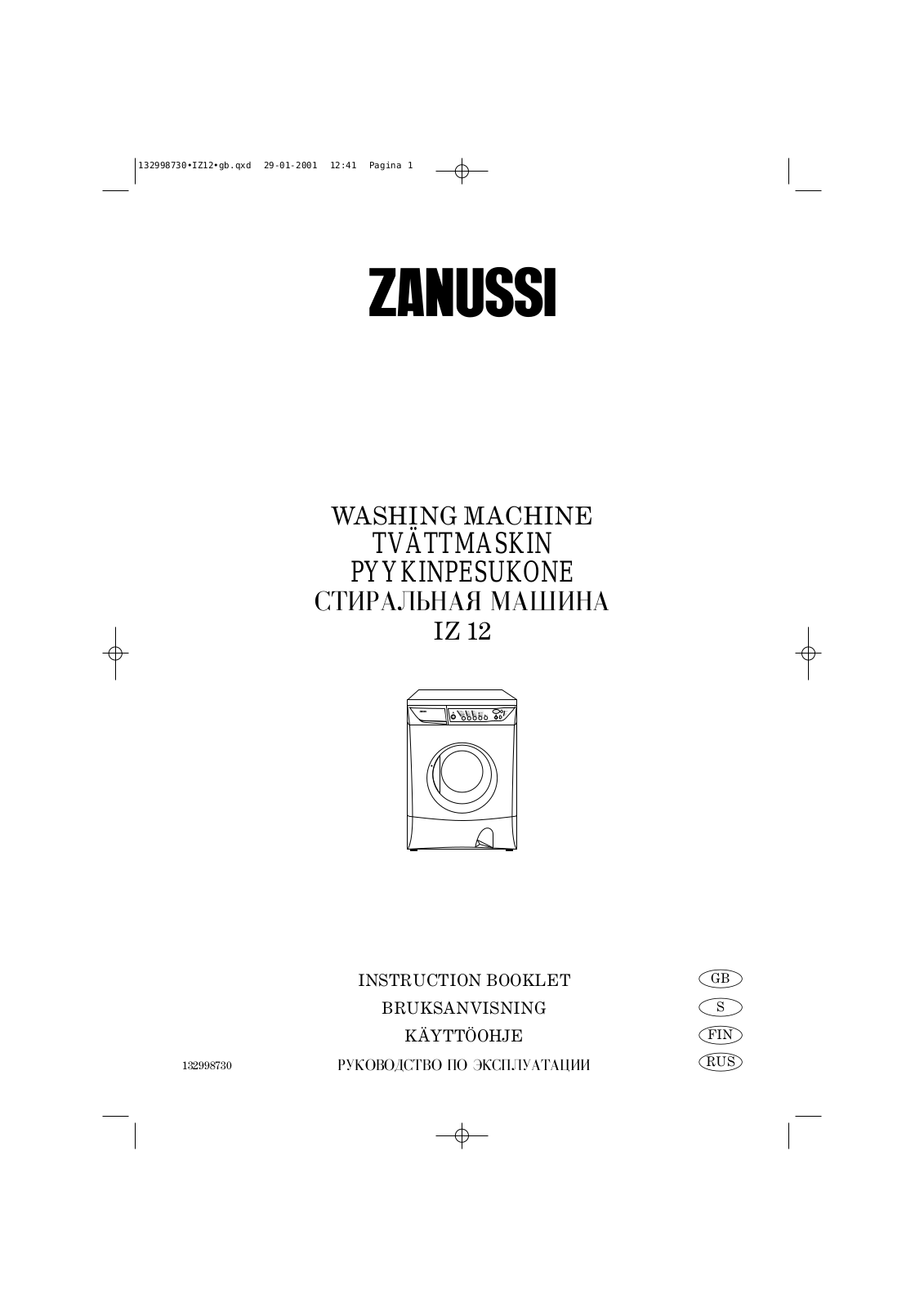 ZANUSSI IZ12 User Manual