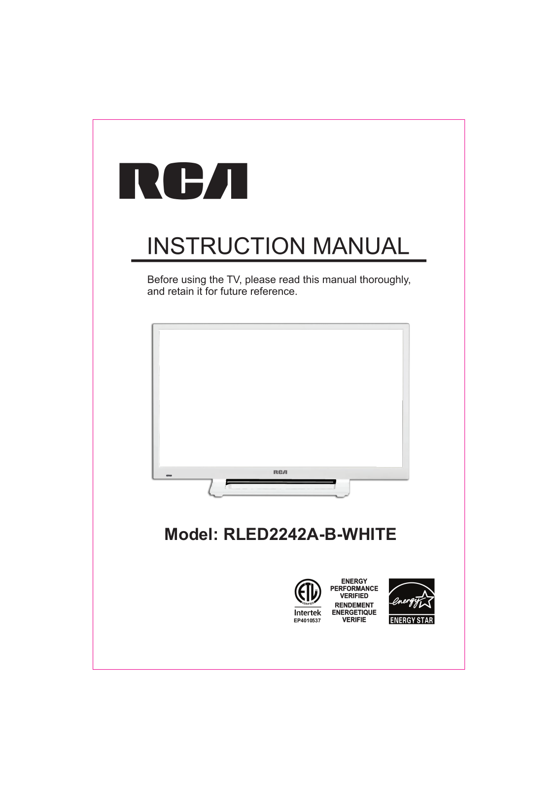 Curtis RLED2242A-B User Manual