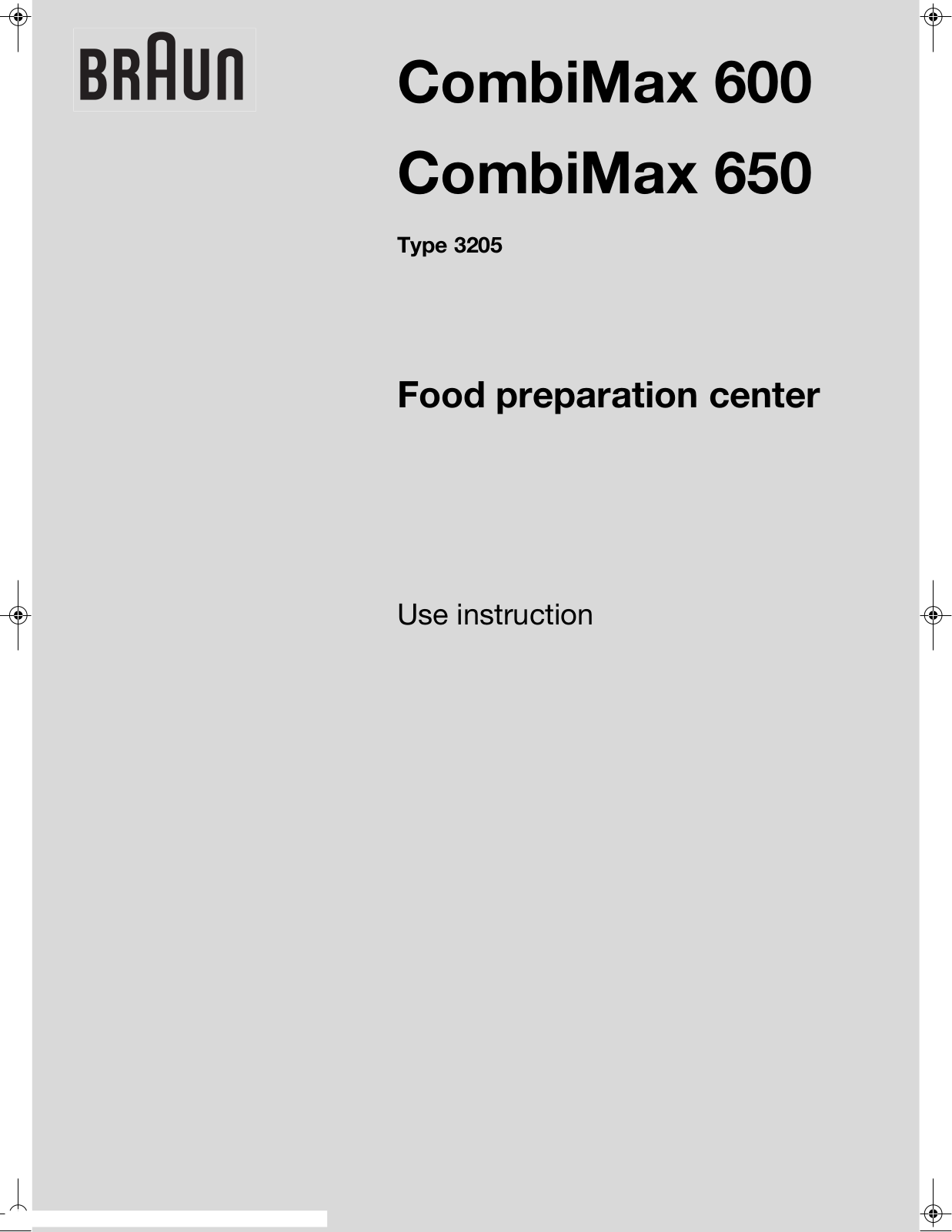 Braun Combimax KF 600 User Manual