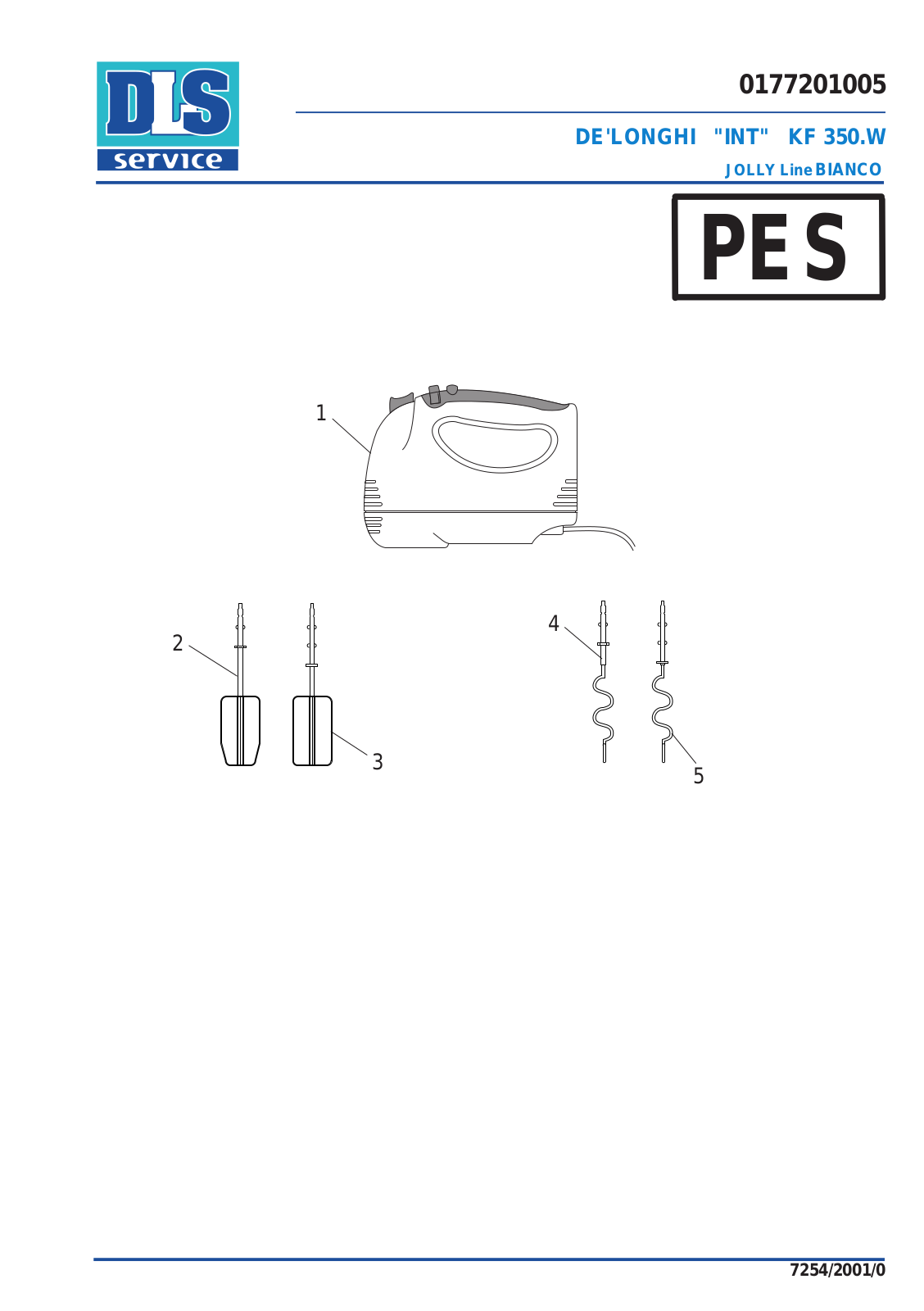 DeLonghi KF350W Service Manual