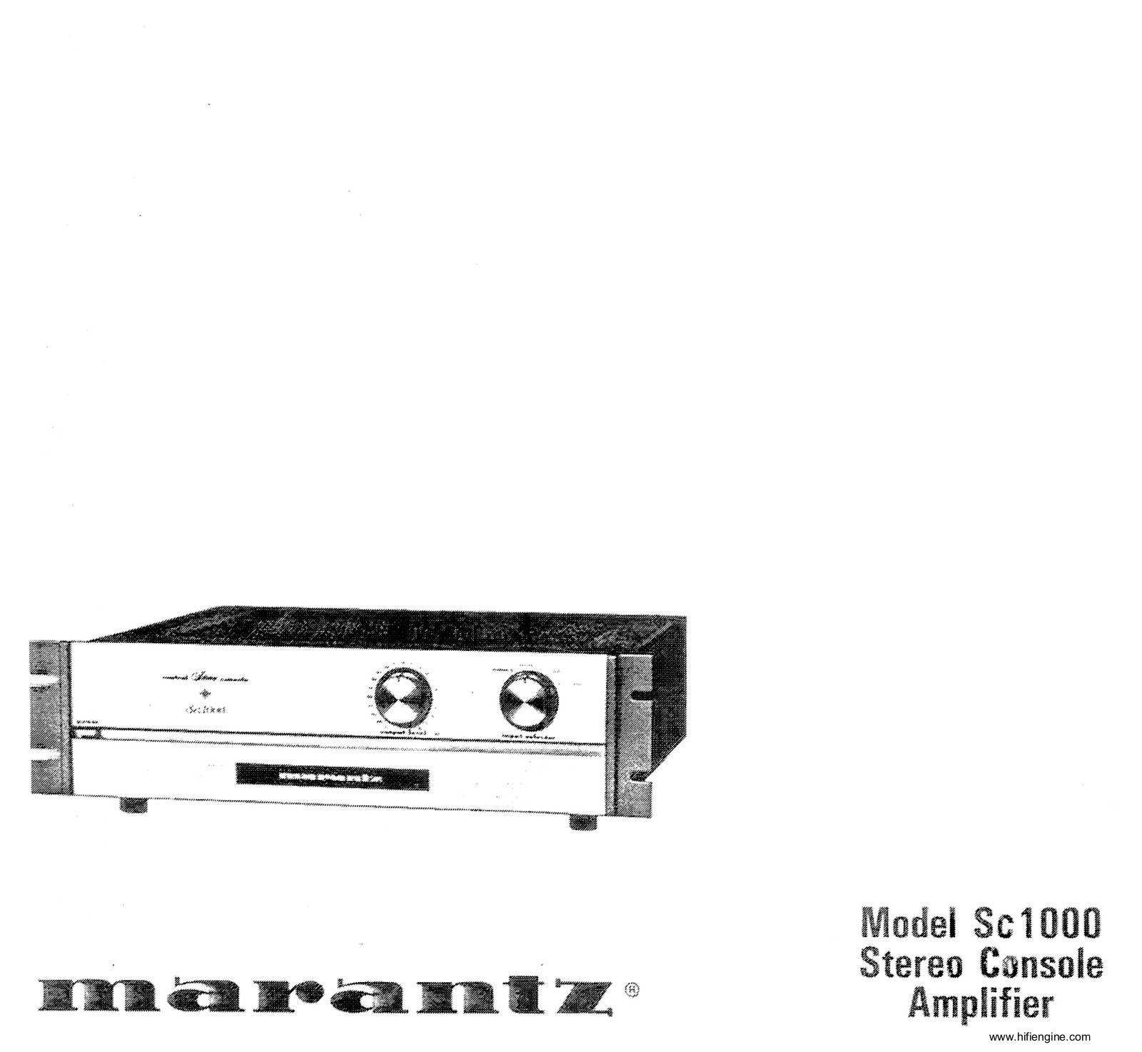 Marantz SC-1000 Owners Manual