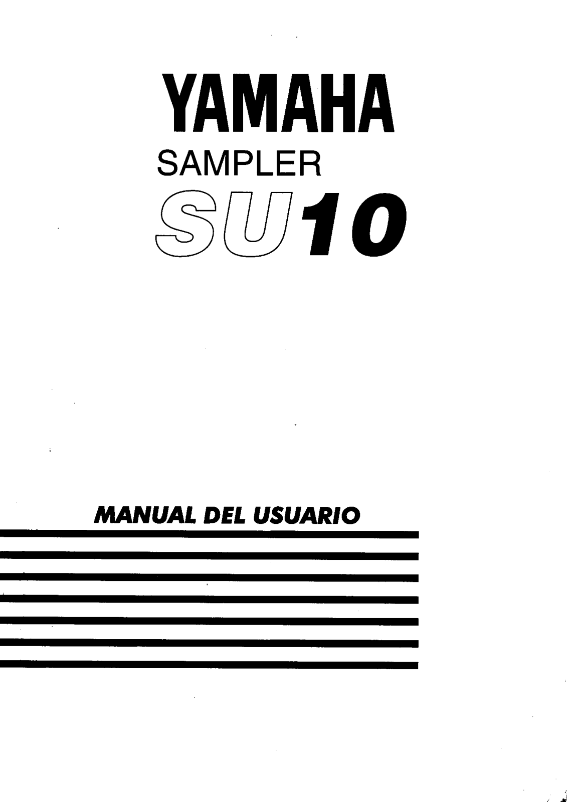 Yamaha SU10 User Manual