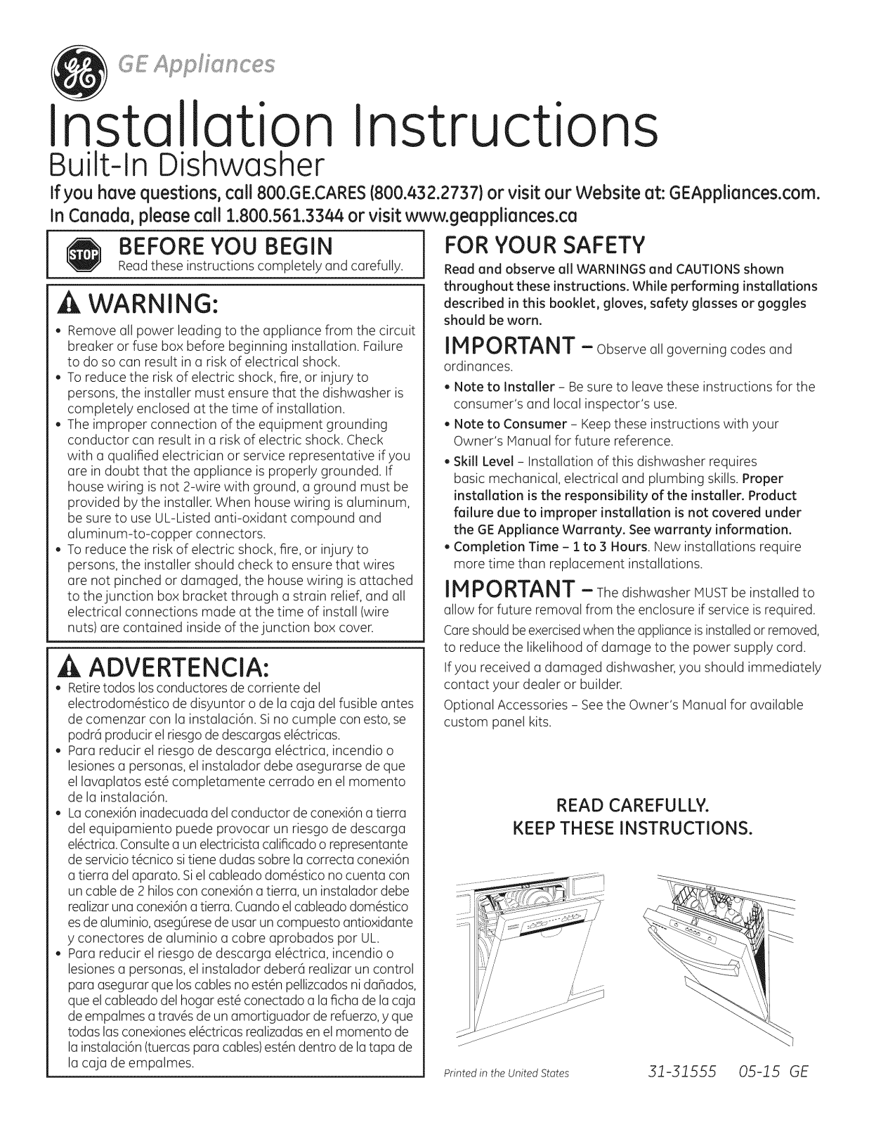 GE GDF510PGD6BB, GDF510PGD6WW, GDF510PMD6SA, GDF510PSD6SS, GDF520PGD6BB Installation Guide